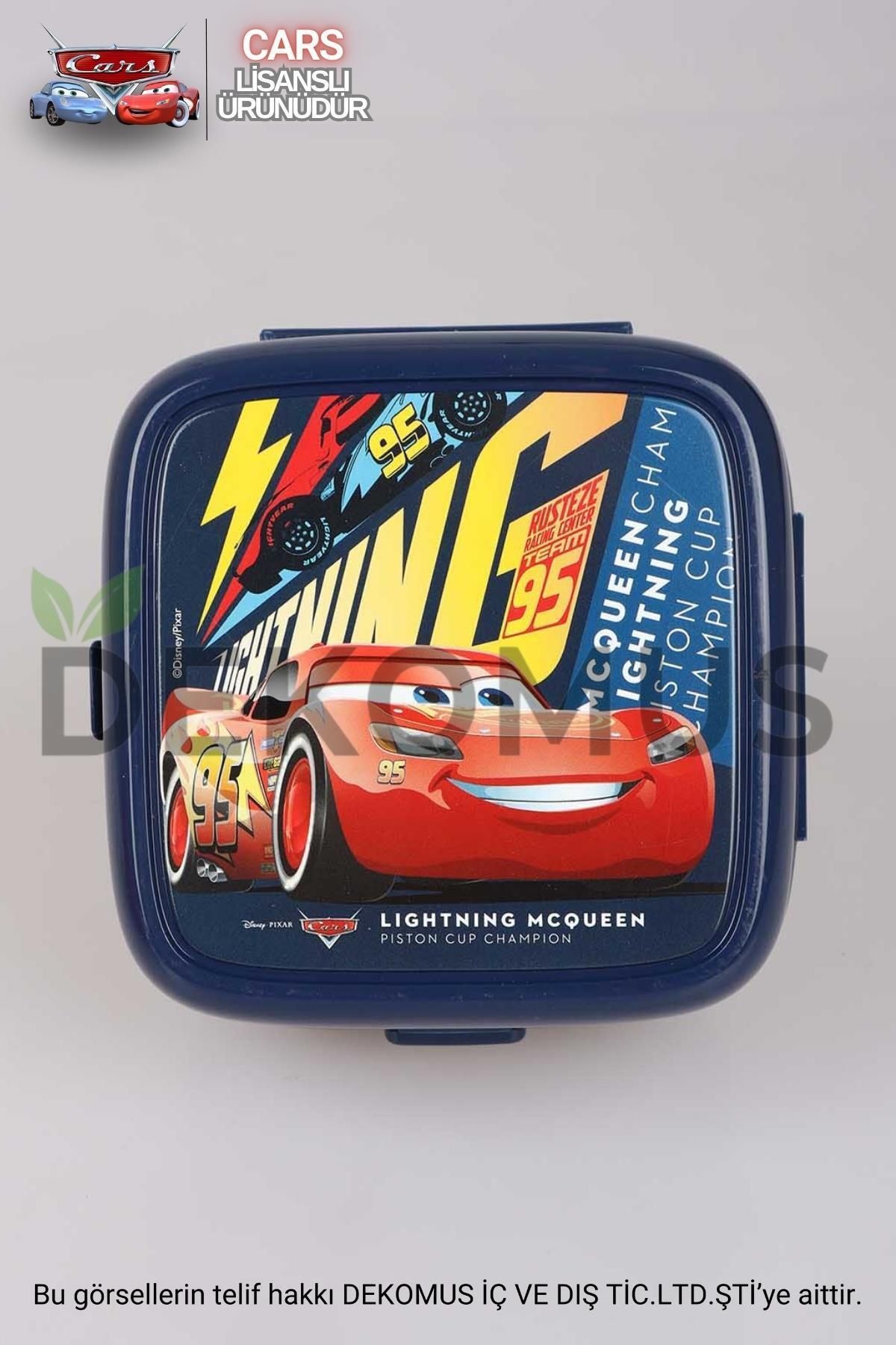 Cars Lisanslı Cars 2 Katlı Beslenme Kutusu / Lunch Box Champıon