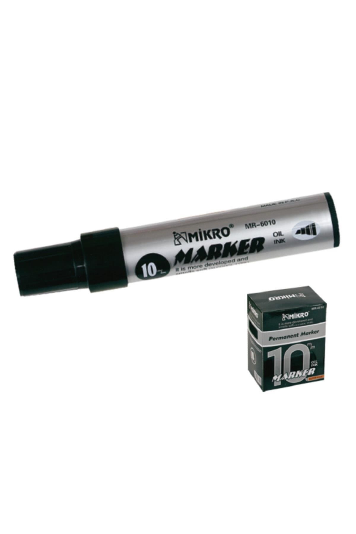 Mikro 6010 Markör Jumbo Permanent Kalem 10 Mm Siyah (12 Lİ KUTU)