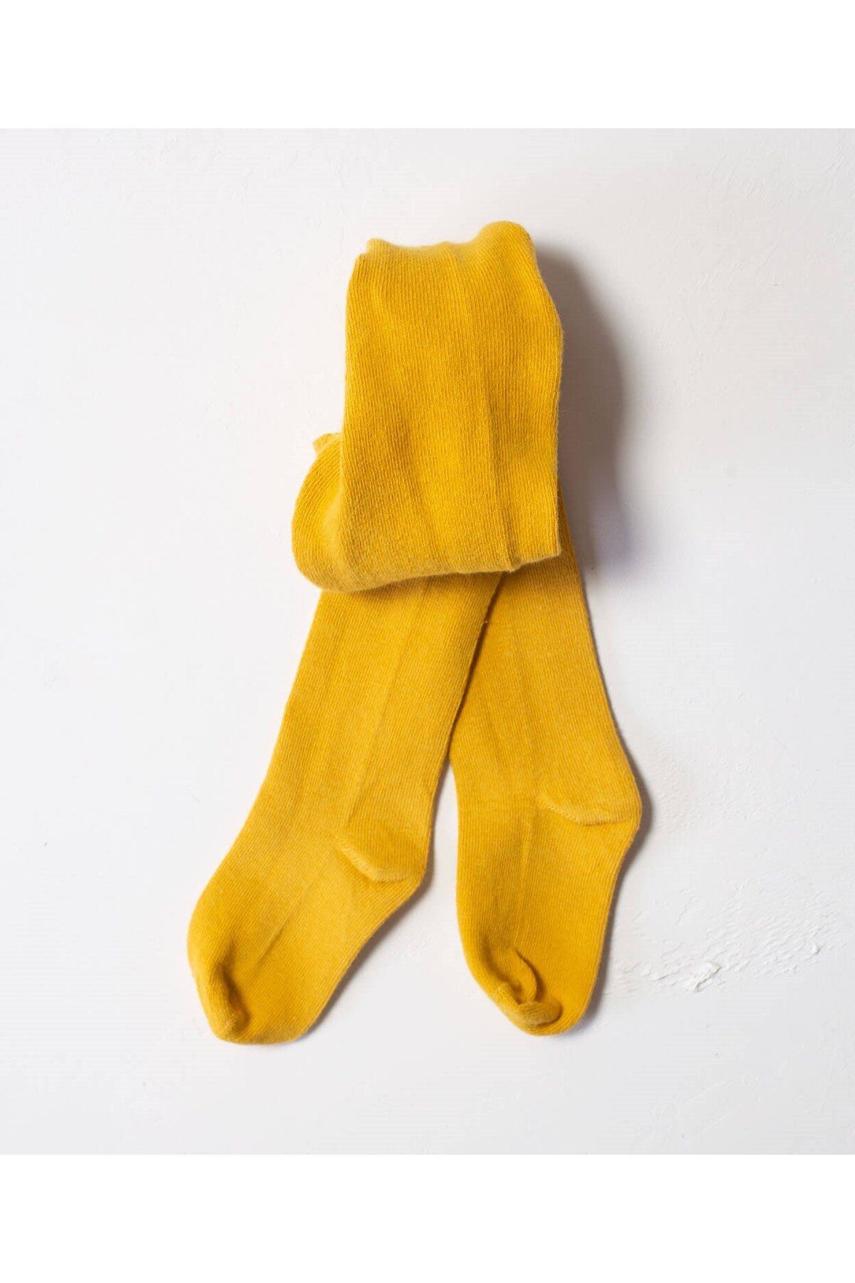 Cigit Çocuk Düz Külotlu Çorap 1-9 Yaş hardal sarı