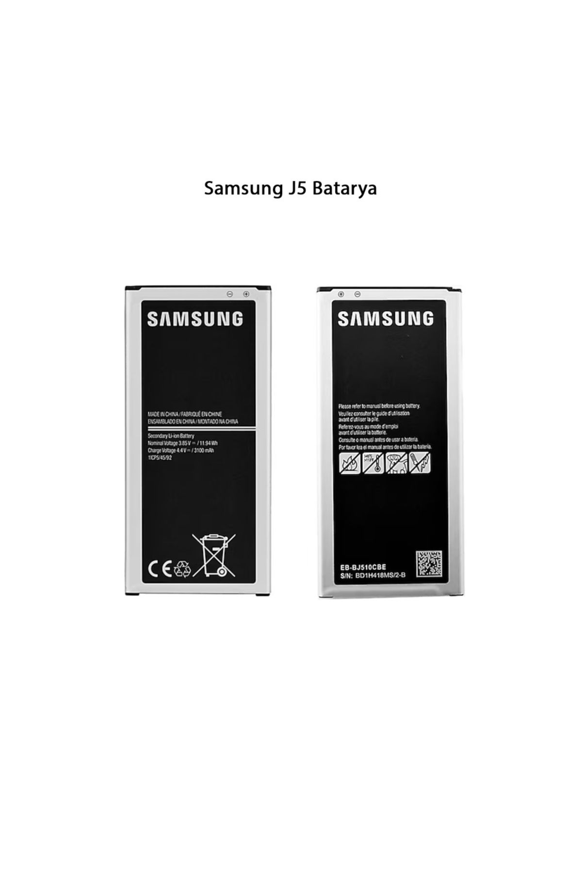 Genel Markalar Samsung Galaxy J5 Telefonlarla Uyumlu Batarya 3100 Mah