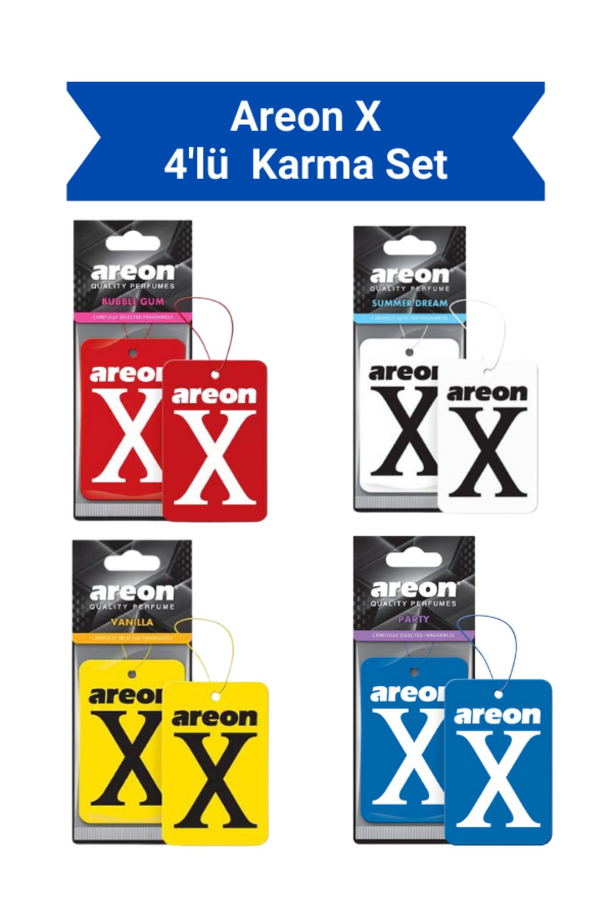 Areon X Süper Karma 4'lü Set Kalite Araç Kokuları