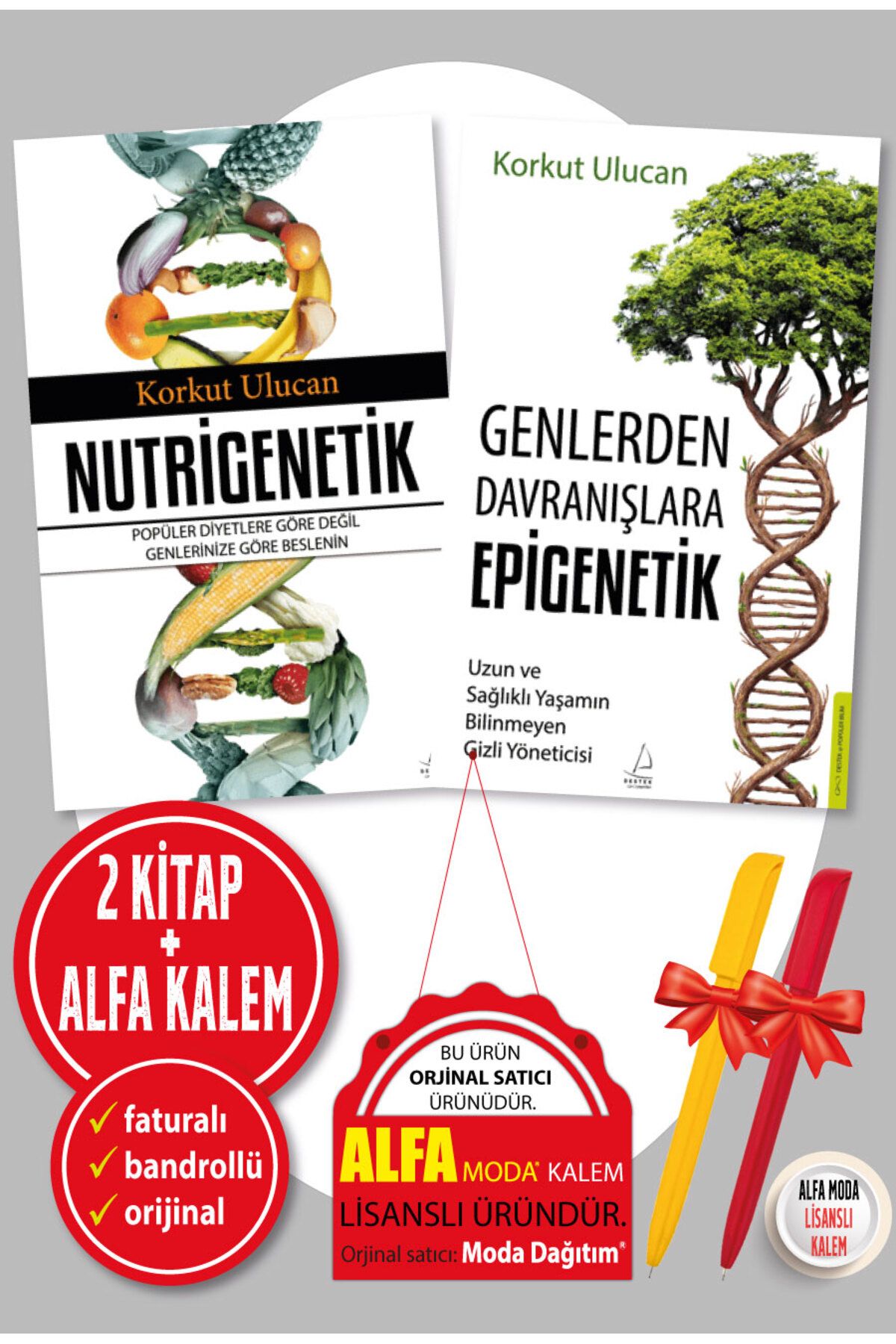 Destek Yayınları Alfa Kalem + Nutrigenetik+Genlerden Davranışlara Epigenetik 2 Kitap Set(Korkut Ulucan)-kitap-Destek