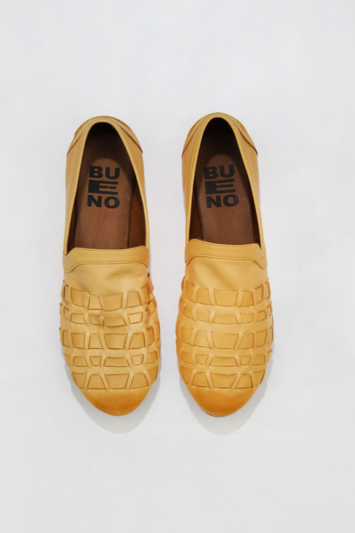 Bueno Shoes Sarı Deri Kadın Düz Babet