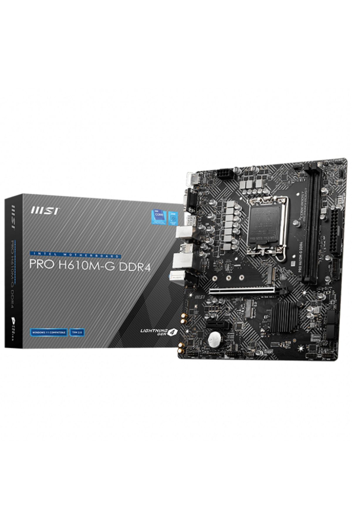 MSI Pro H610m-g Ddr4 Intel H610 Soket 1700 Ddr4 3200mhz Matx Gaming (OYUNCU) Anakart