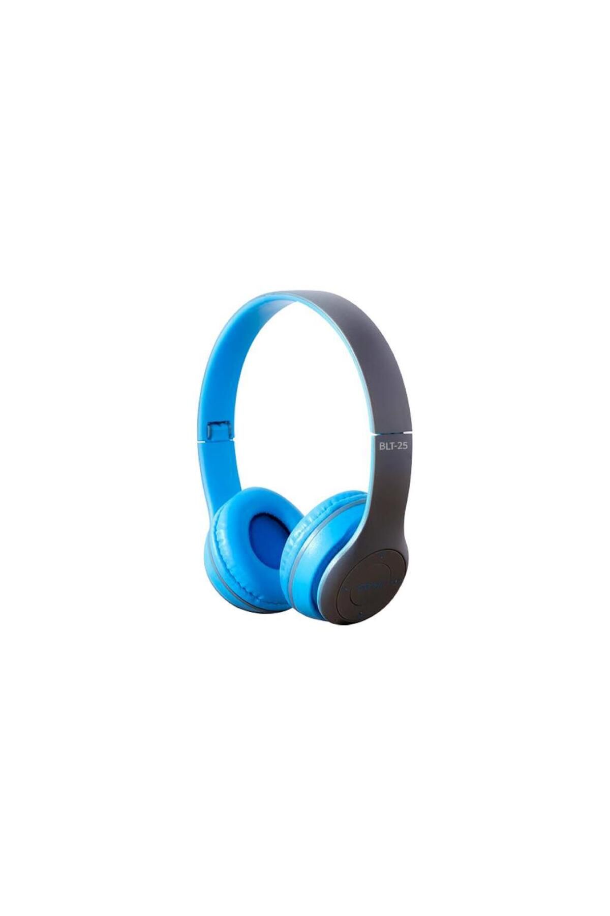 Sunix Wireless 5.0 Stereo Kulak Üstü Bluetooth Kulaklık Mavi Blt-25