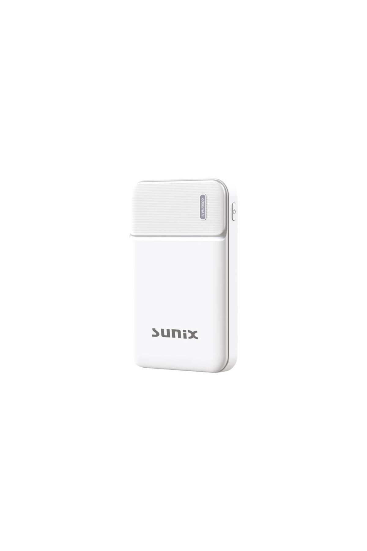Sunix 6000 Mah Taşınabilir Powerbank Beyaz Pb-21