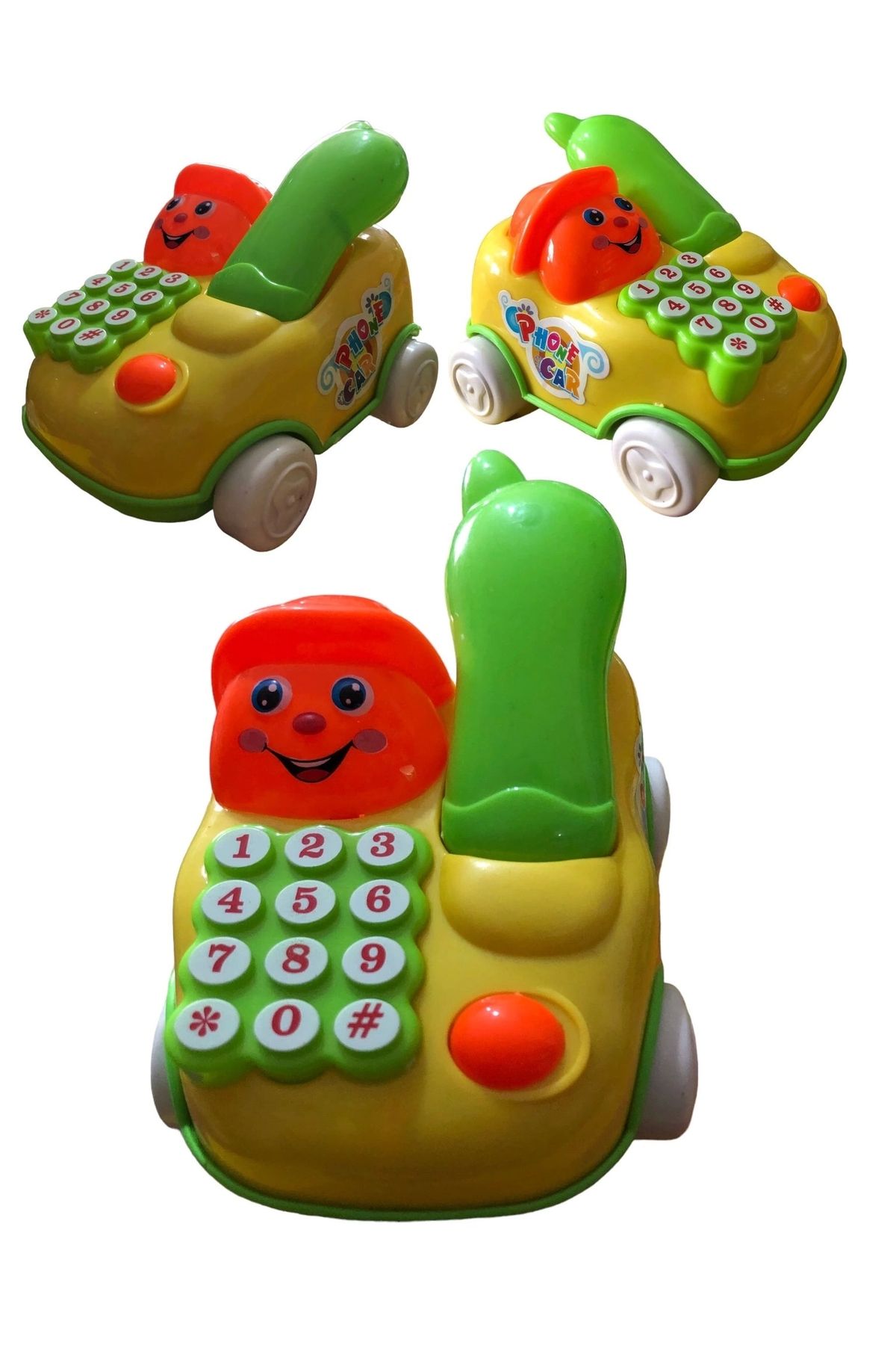 alisverisdevi telefon oyuncak telefon kurmalı araba şeklinde zilli telefon