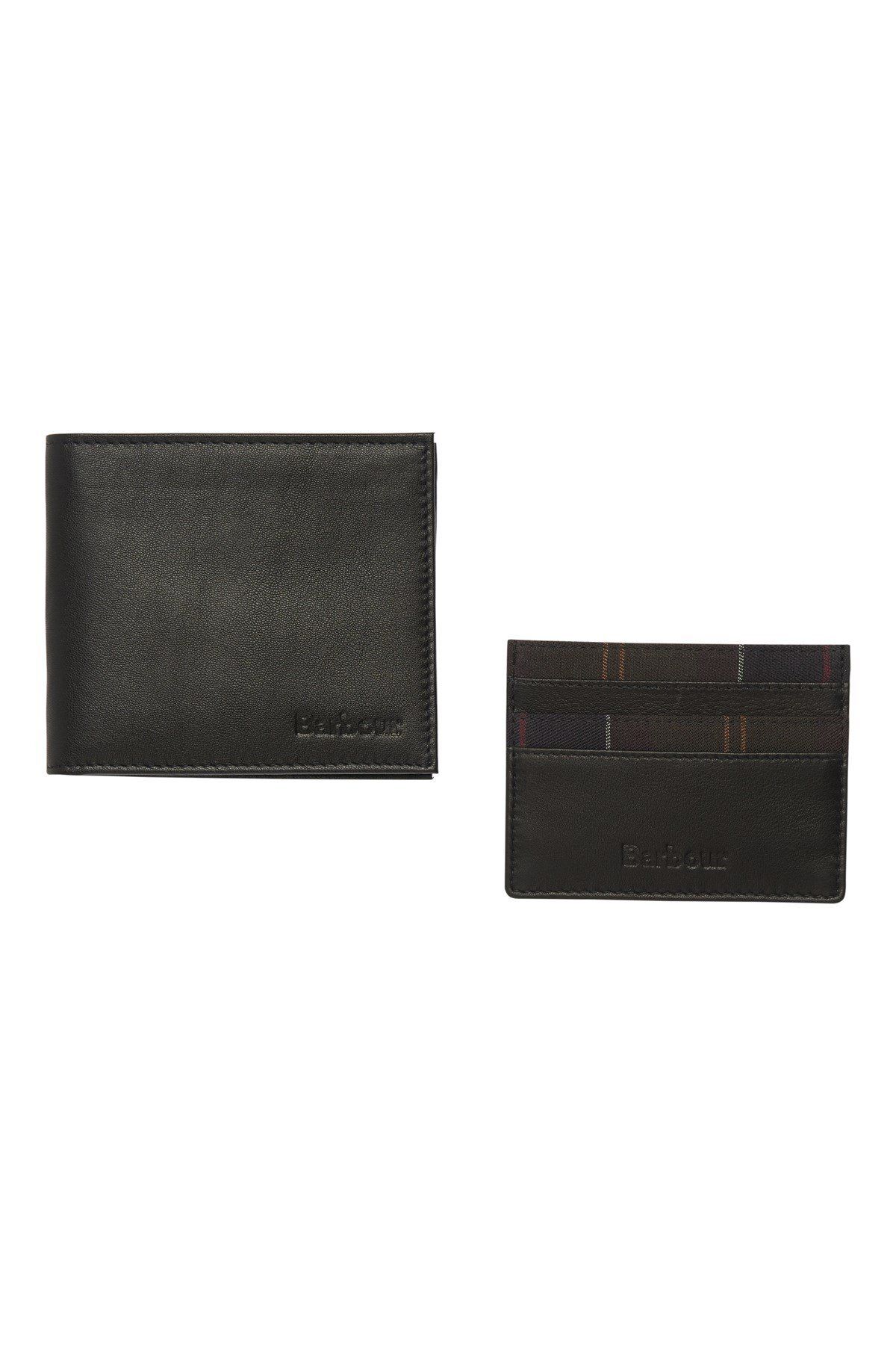 Barbour Glanton Wallet/card Holder Set Bk11 Black