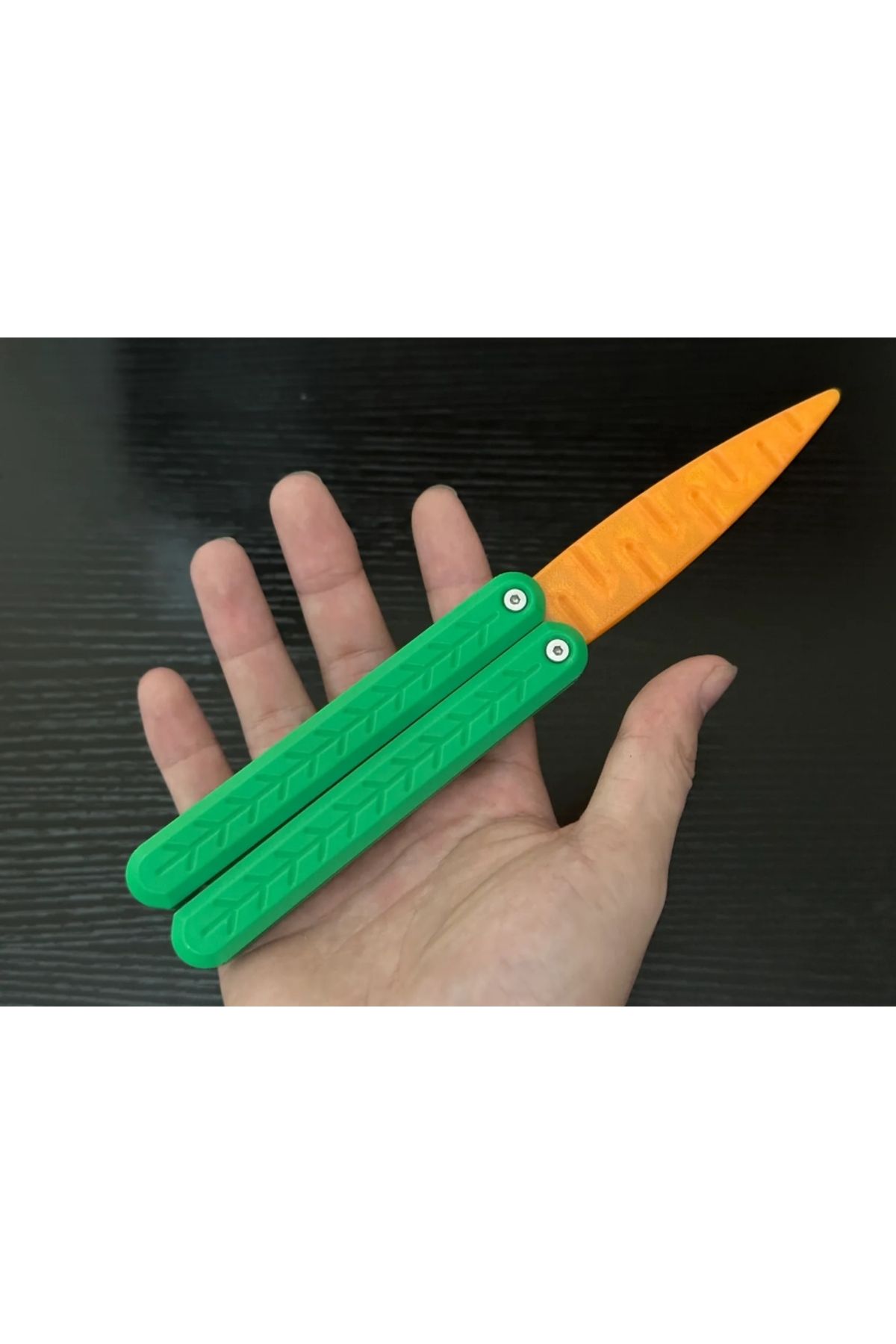 Minyatür Bahçem Stres Bıçağı Yetişkenlere ve Gençlere Uygun El Oyuncağı Kelebek Havuç Bıçak