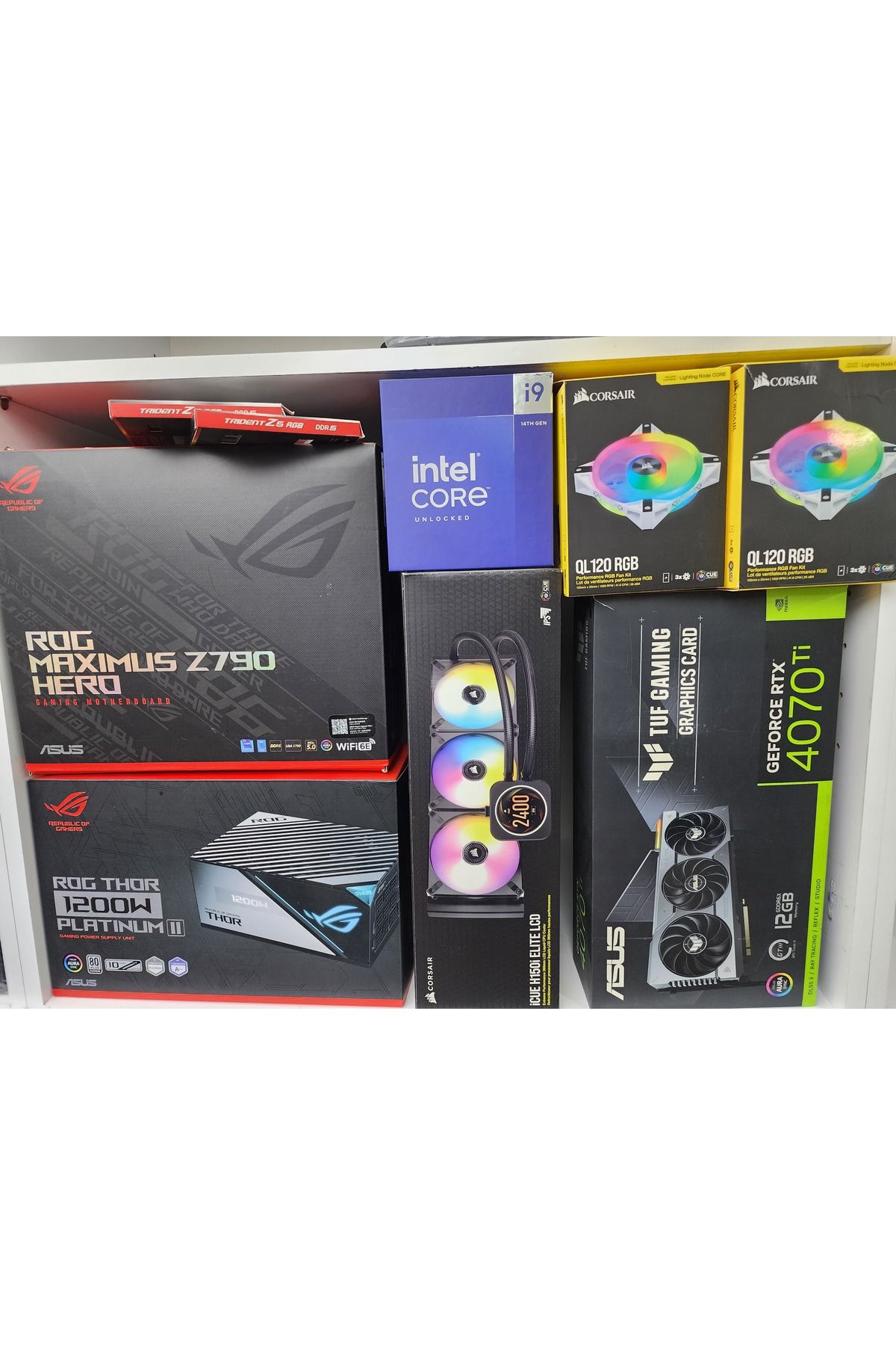 ASUS -puma Gaming Pc Intel Core I9 14900k, Rog Z790 Hero, Rog 1200w, 128g, Tuf Rtx 4070ti