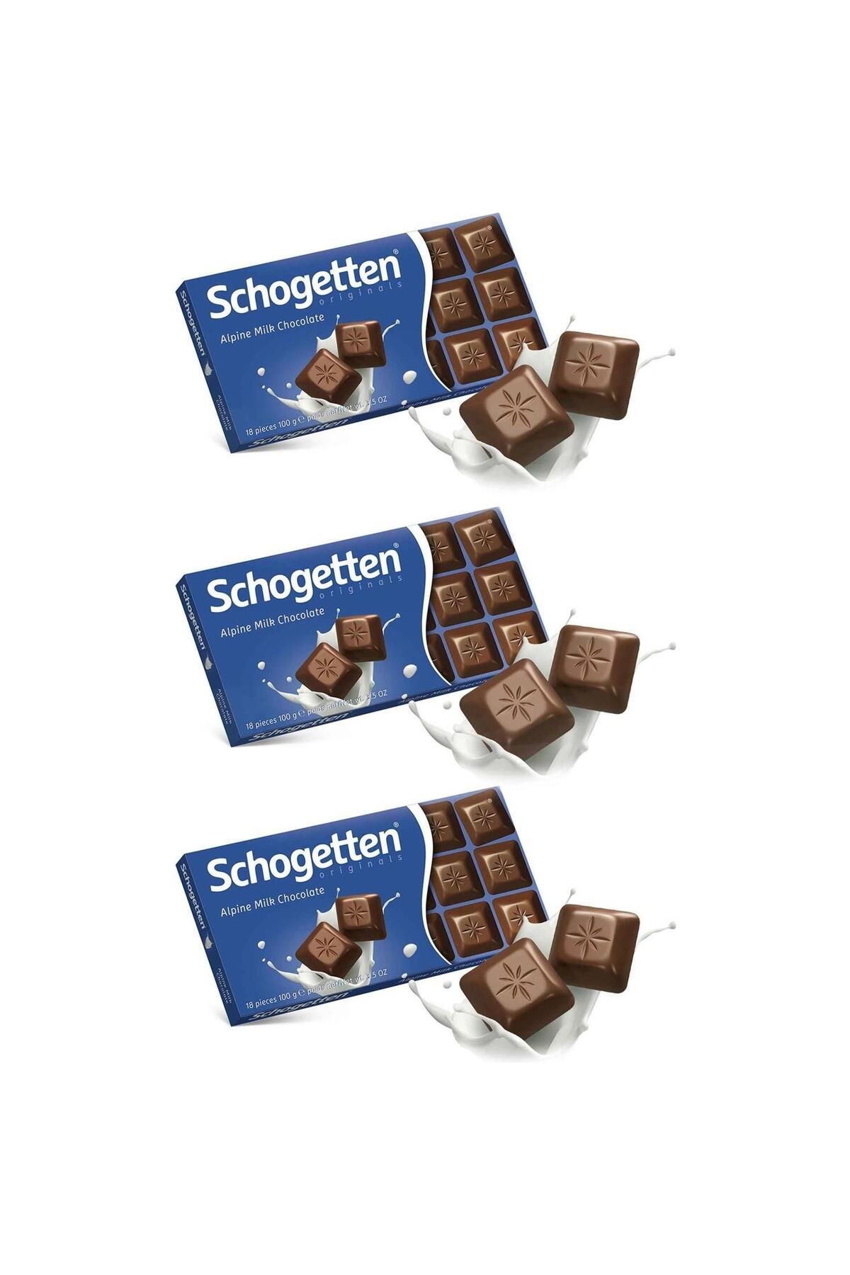 Schogetten Alpine Milk Chocolate 100 gr X 3 Adet