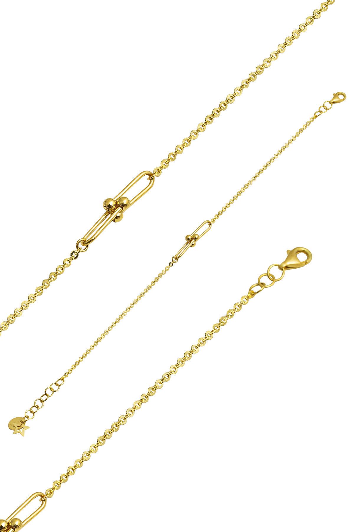 Bilezikci Tiffany Halka Altın Zincir Bileklik