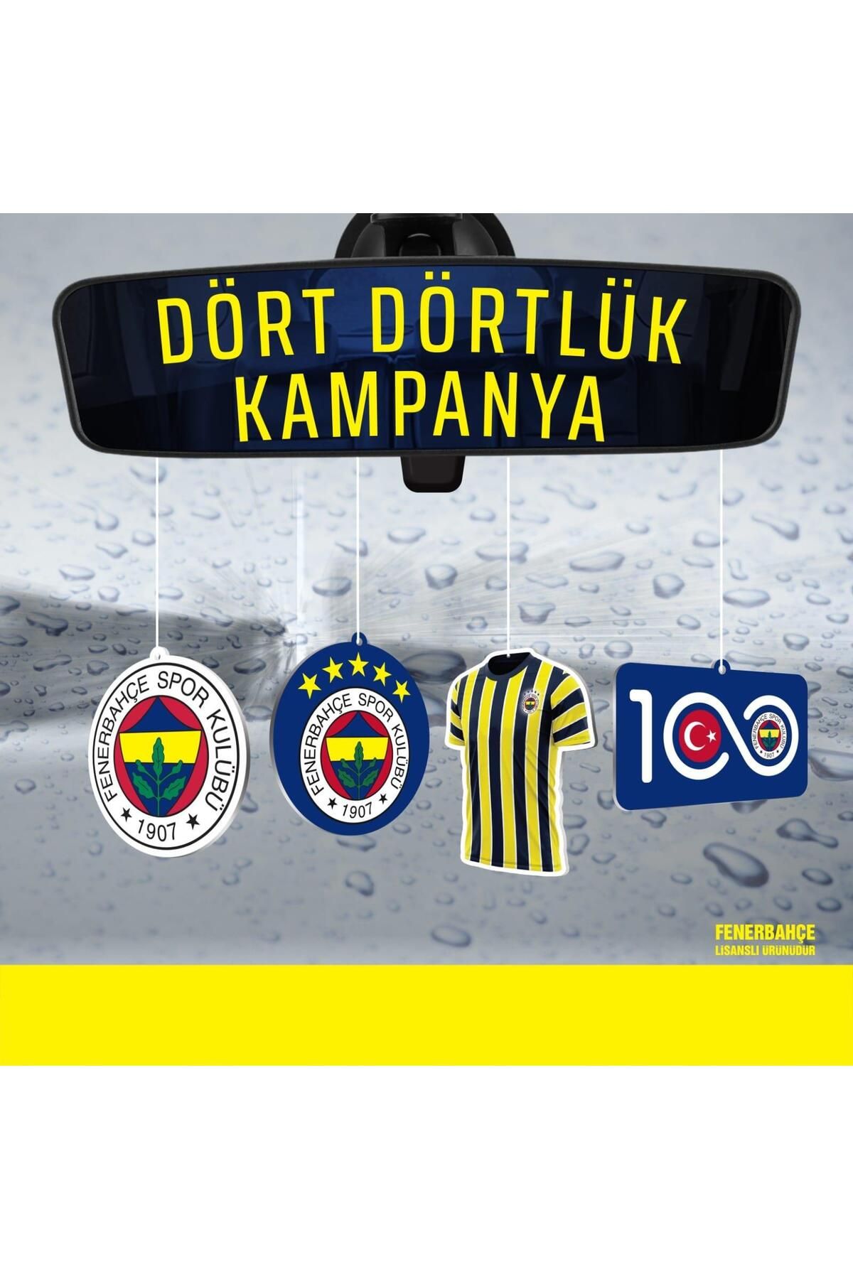 Fenerbahçe 5 Yıldızlı Taraftarlı Armalı Asma Oto Kokuları Dörtlü Set