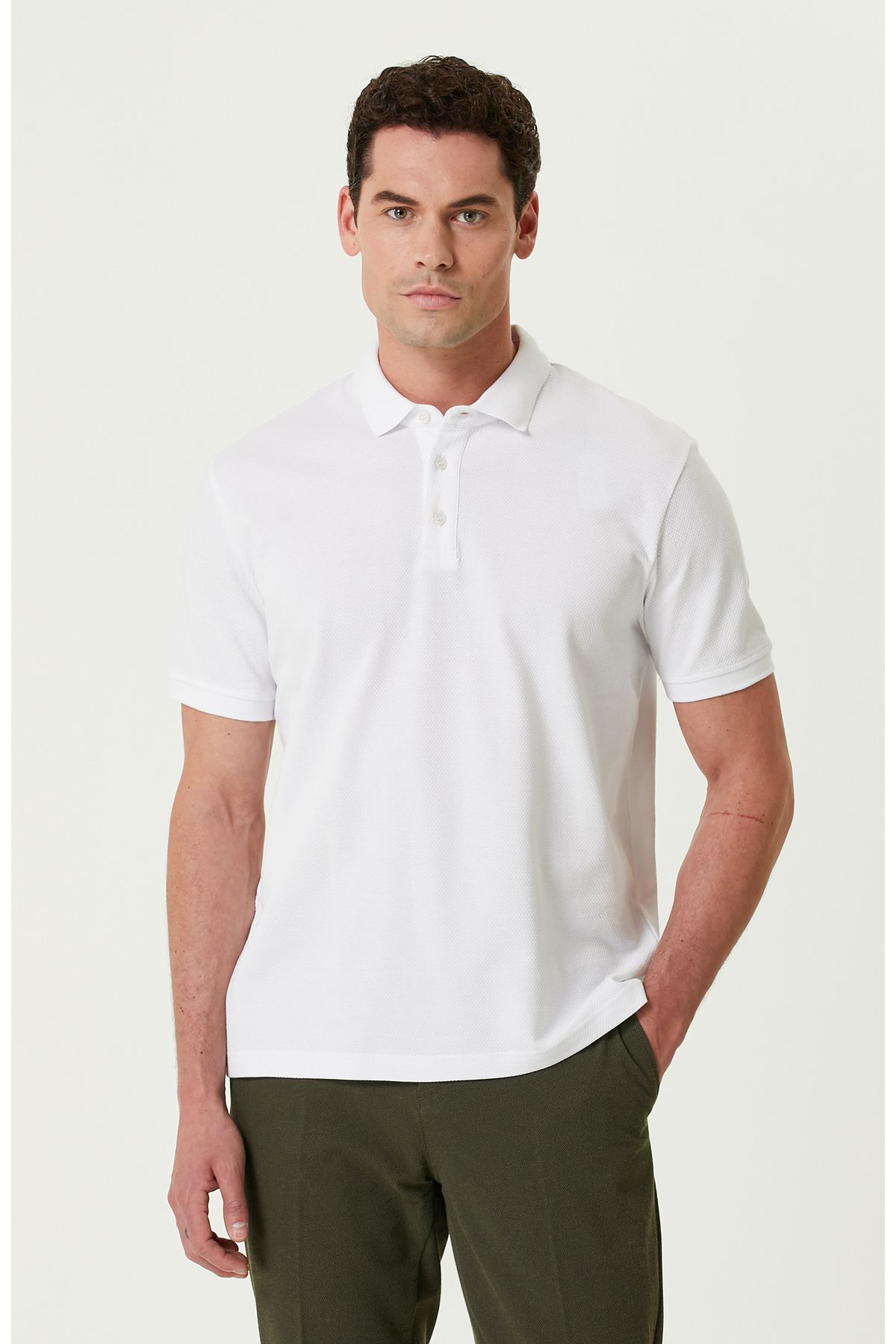 Network Beyaz Polo T-shirt