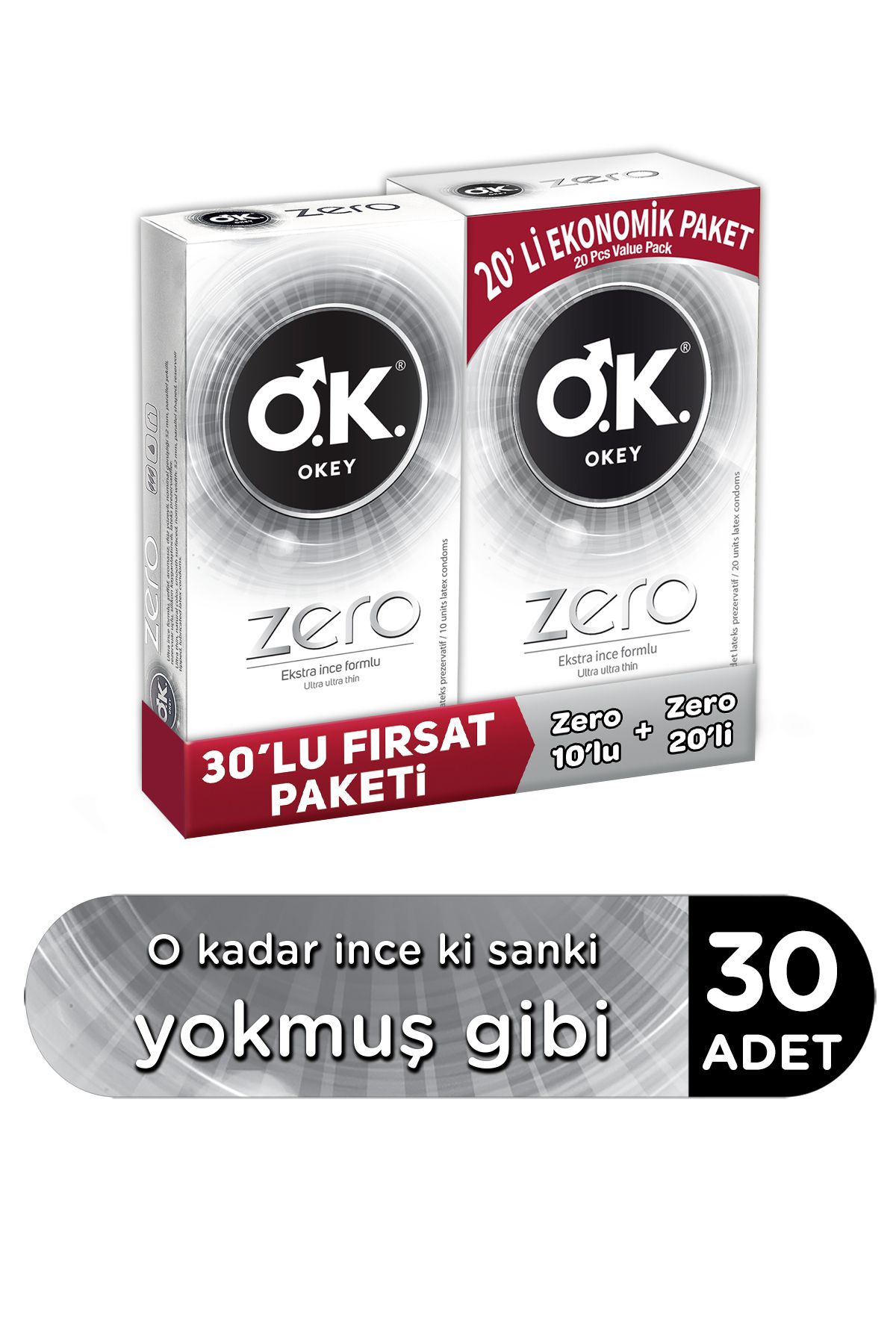 Okey Zero 30'lu Prezervatif