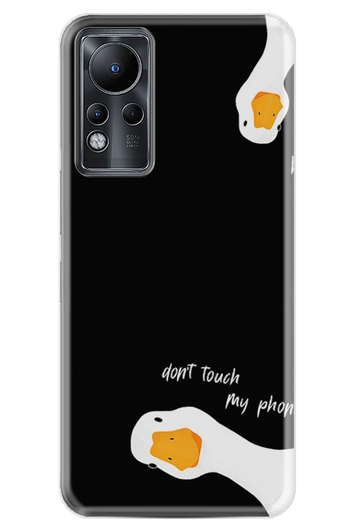 INFINIX Note 11 Pro Kılıf Silikon Desen Özel Seri Dont Touch Duck 1655