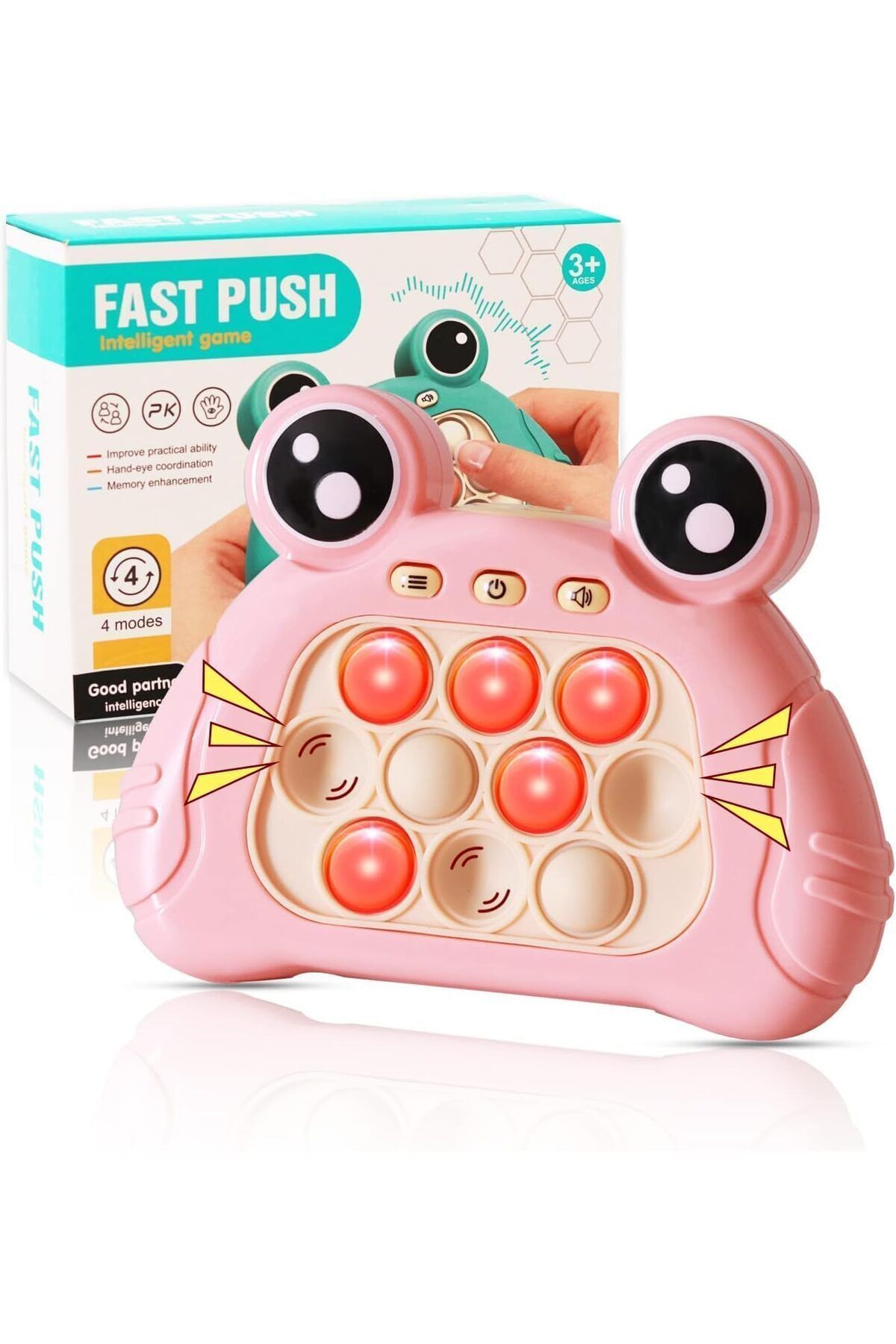 Genel Markalar Popit Işıklı Oyun Stres Giderici Çocuk Fidget Kabarcık Elektronik Hızlı Quiçk Push Yeşil