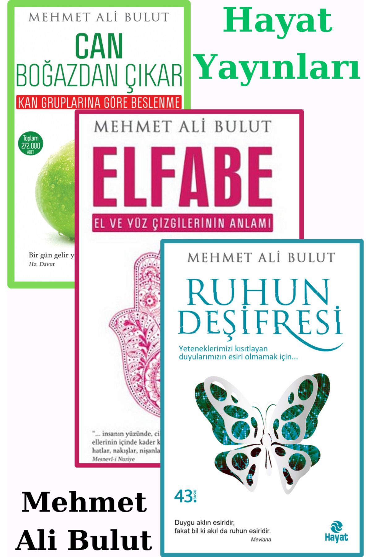 Hayat Yayınları Ruhun Deşifresi Elfabe Can Boğazdan Çıkar - Mehmet Ali Bulut 3 Kitap