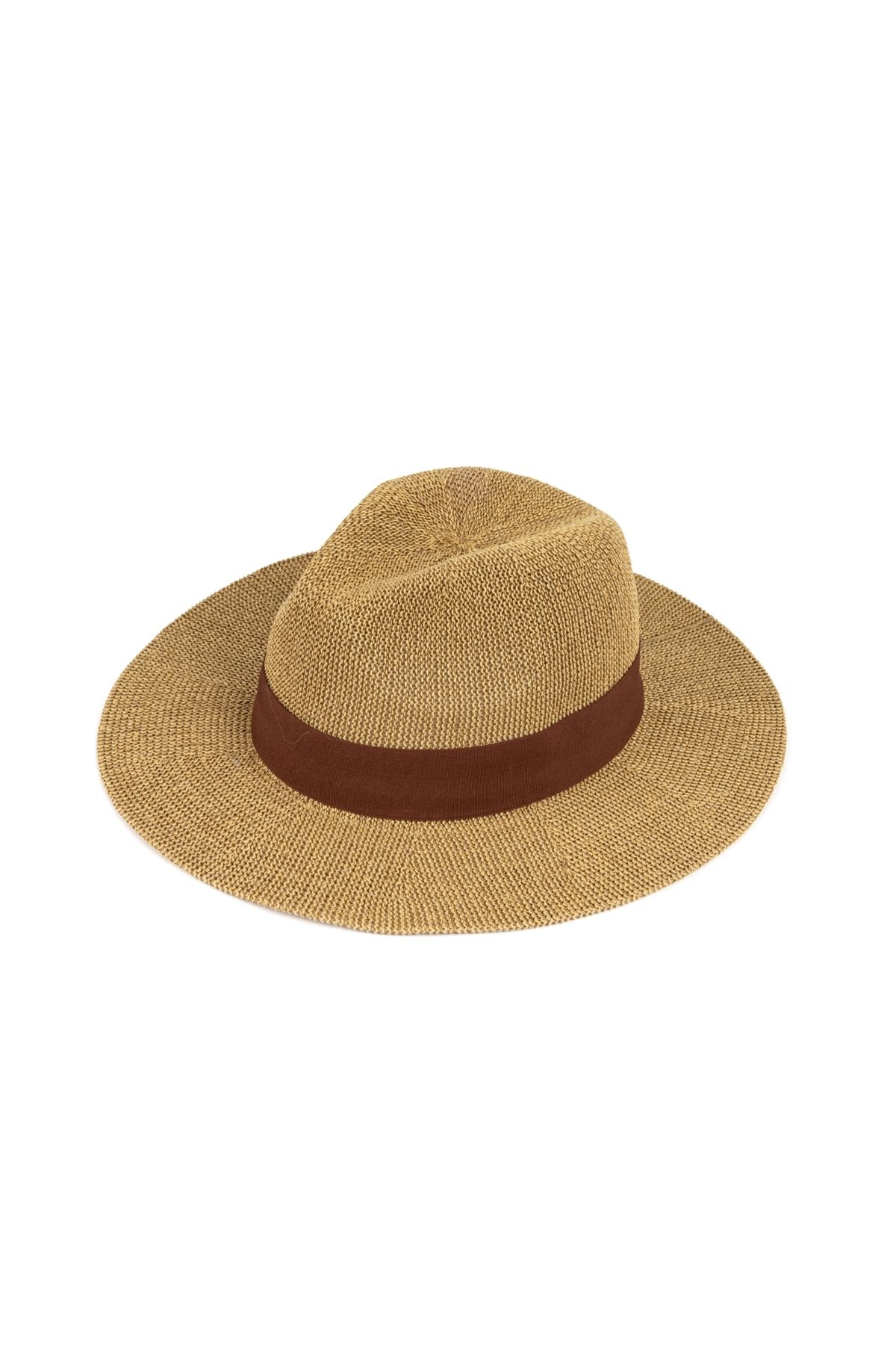 İpekyol Kumaş şeritli hasır şapka