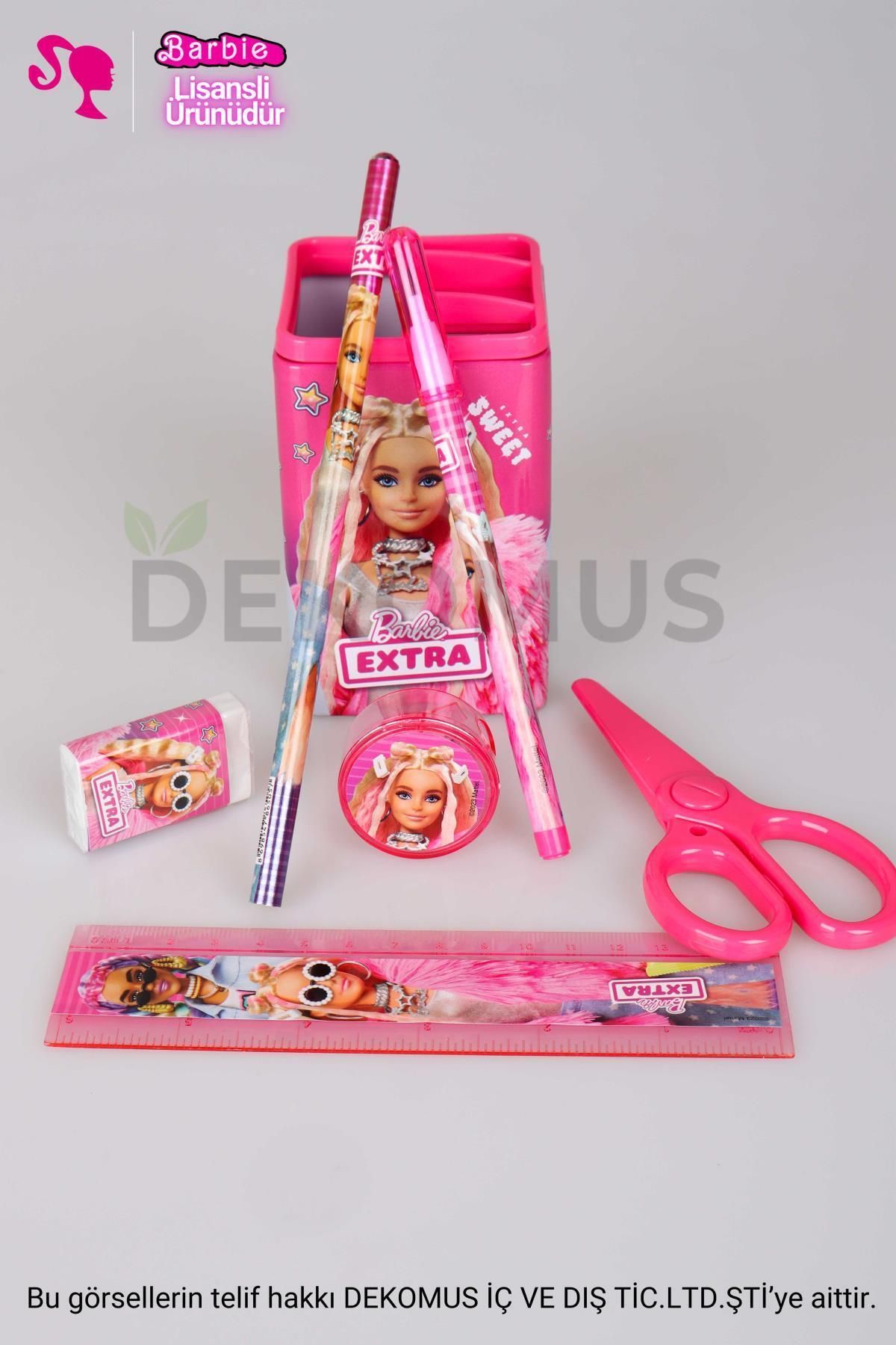 Barbie LİSANSLI BARBIE FULL METAL KALEMLİK (MASAÜSTÜ ORGANİZER)KIRTASİYE SETİ