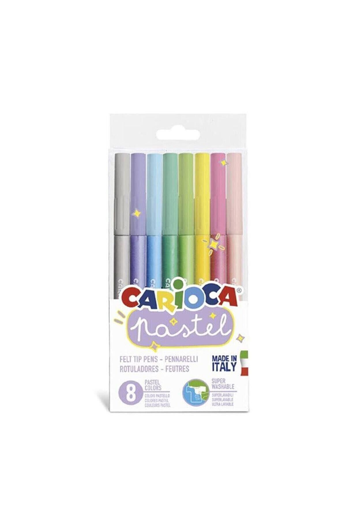 Carioca Yıkanabilir Pastel Süper Keçeli Boya Kalemi 8'li