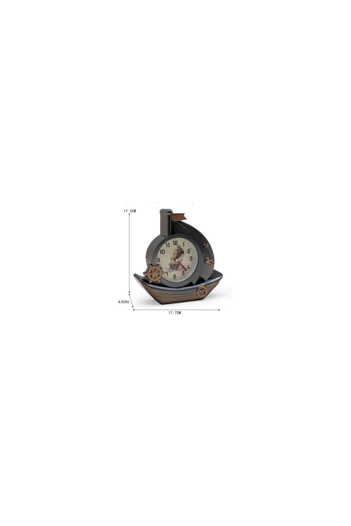 parti hediye sepeti Yelkenli Model Dekoratif Masa Saati Çalar Saat