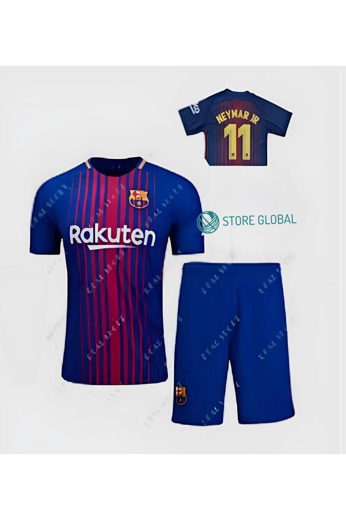 ZİLONG Barcelona Retro Neymar 11 Bordo 2018/19 Sezon Çocuk Futbol Forması 2'li Seti