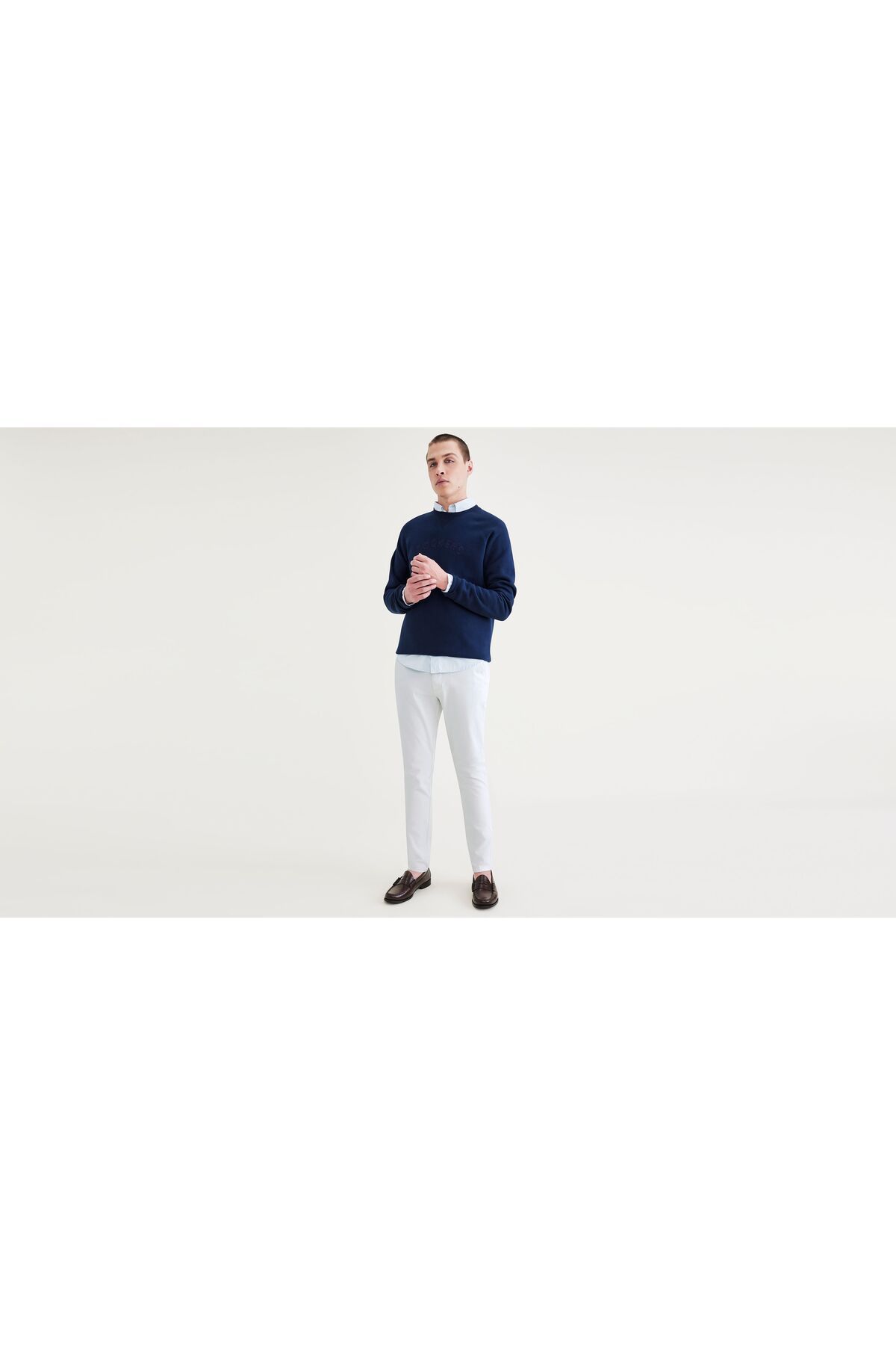 Dockers Smart 360 Flex Beyaz Ultimate Skinny Fit Chino Pantolon