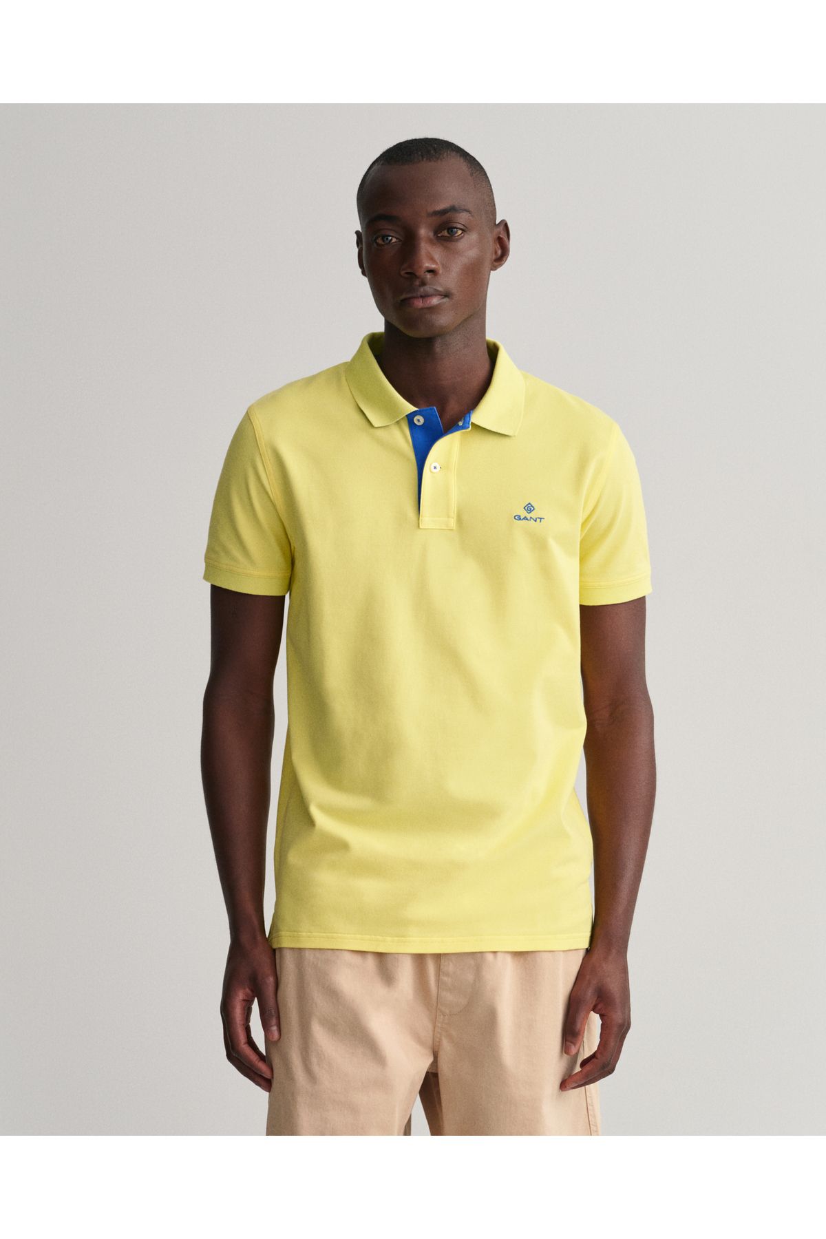 Gant Erkek Sarı Slim Fit Logolu Polo