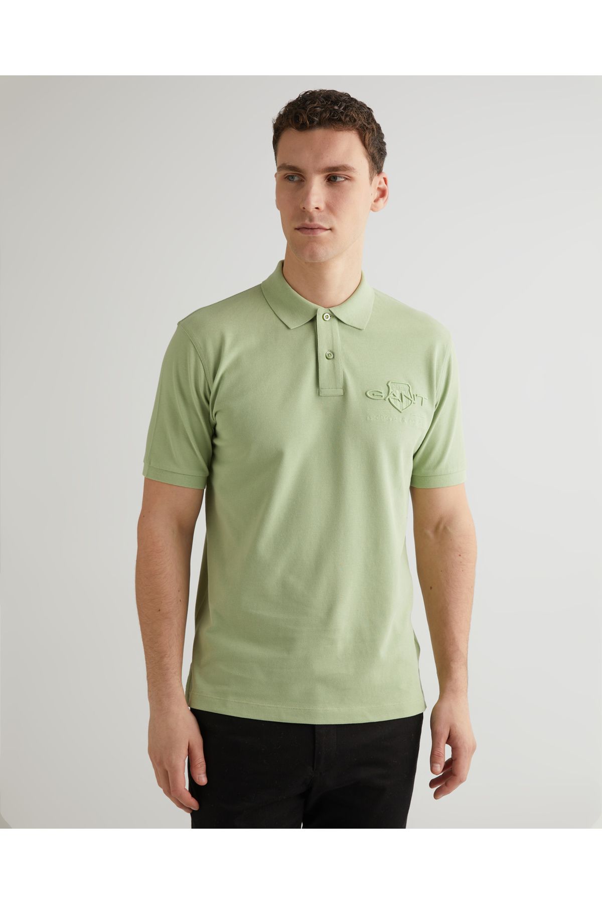 Gant Erkek Yeşil Regular Fit Logolu Polo