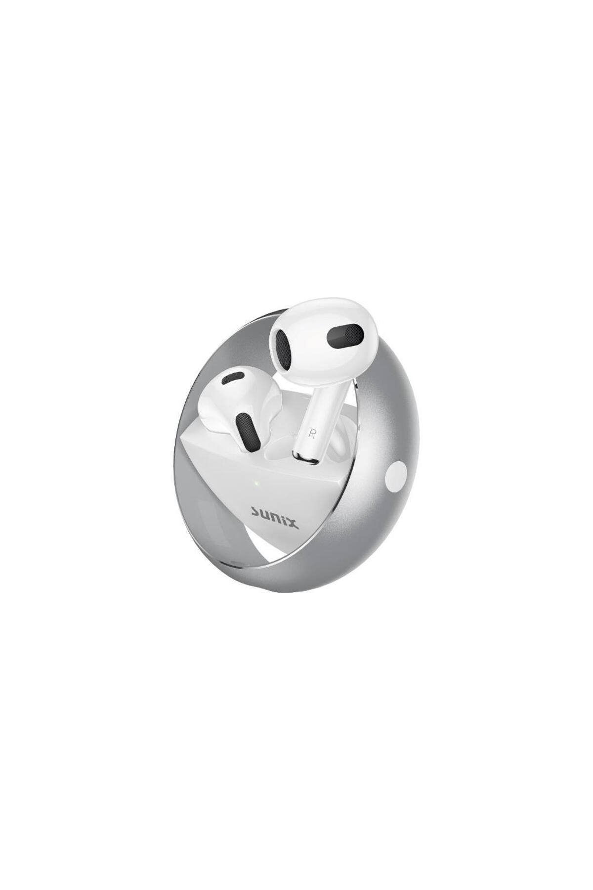 Sunix Bluetooth 5.3 Dönen Kasa Kulakiçi Bluetooth Kulaklık Beyaz Blt-40