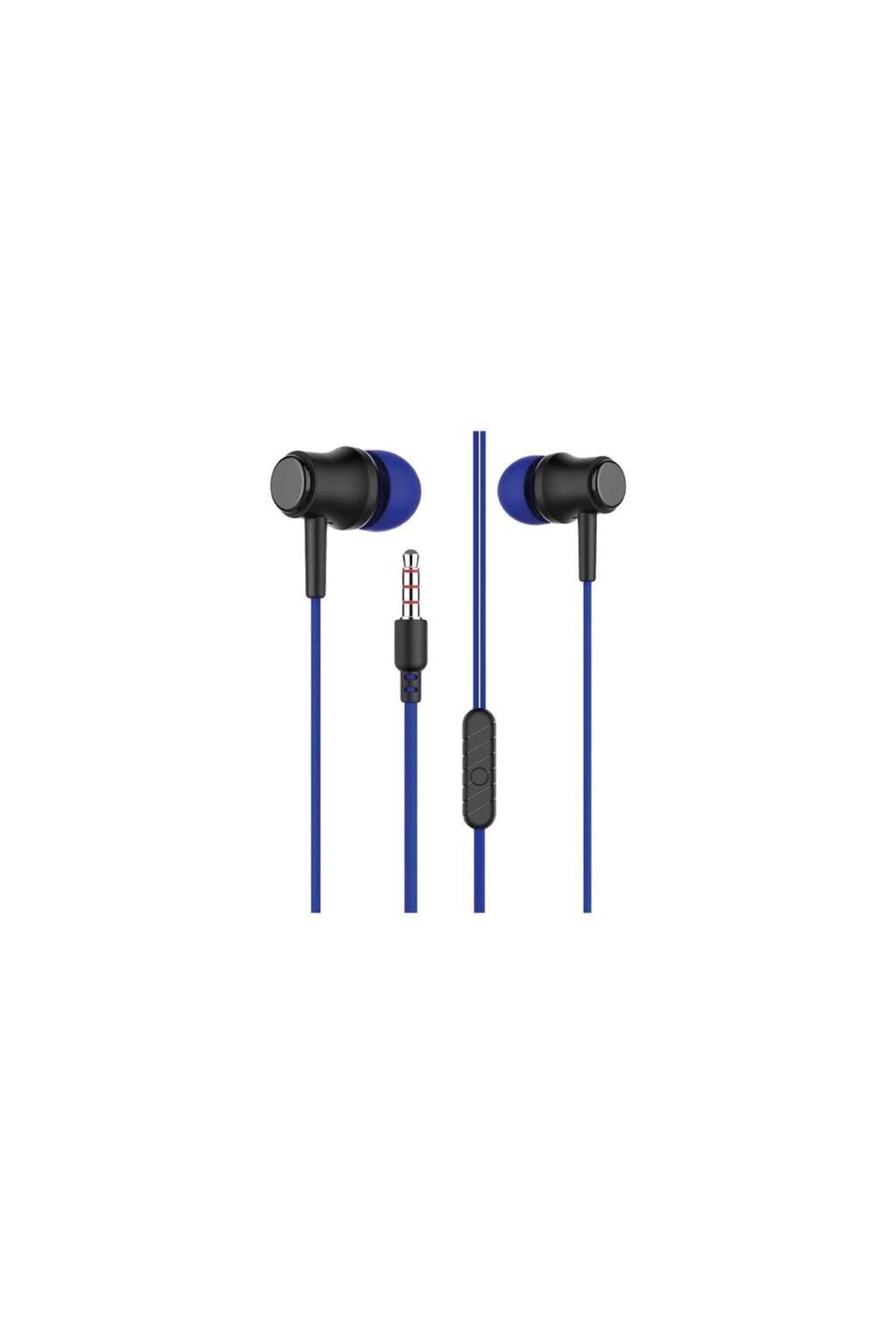 Sunix Stereo Ses 3.5mm Jack Kulak Içi Kablolu Kulaklık Mavi Sx-06