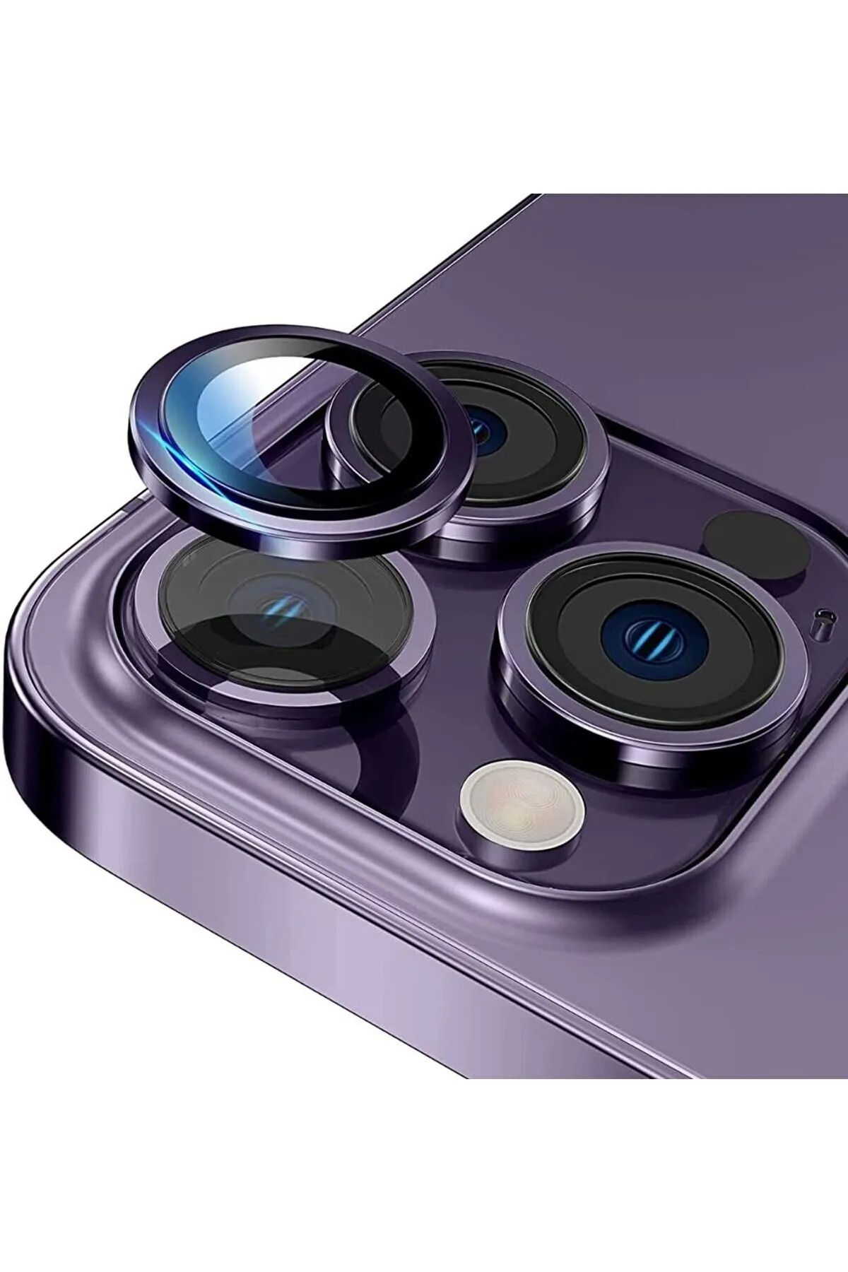 Fibaks Apple Iphone 15 Pro & Iphone 15 Pro Max Kamera Koruma Renkli Lens Koruyucu Temperli Cam Koruma