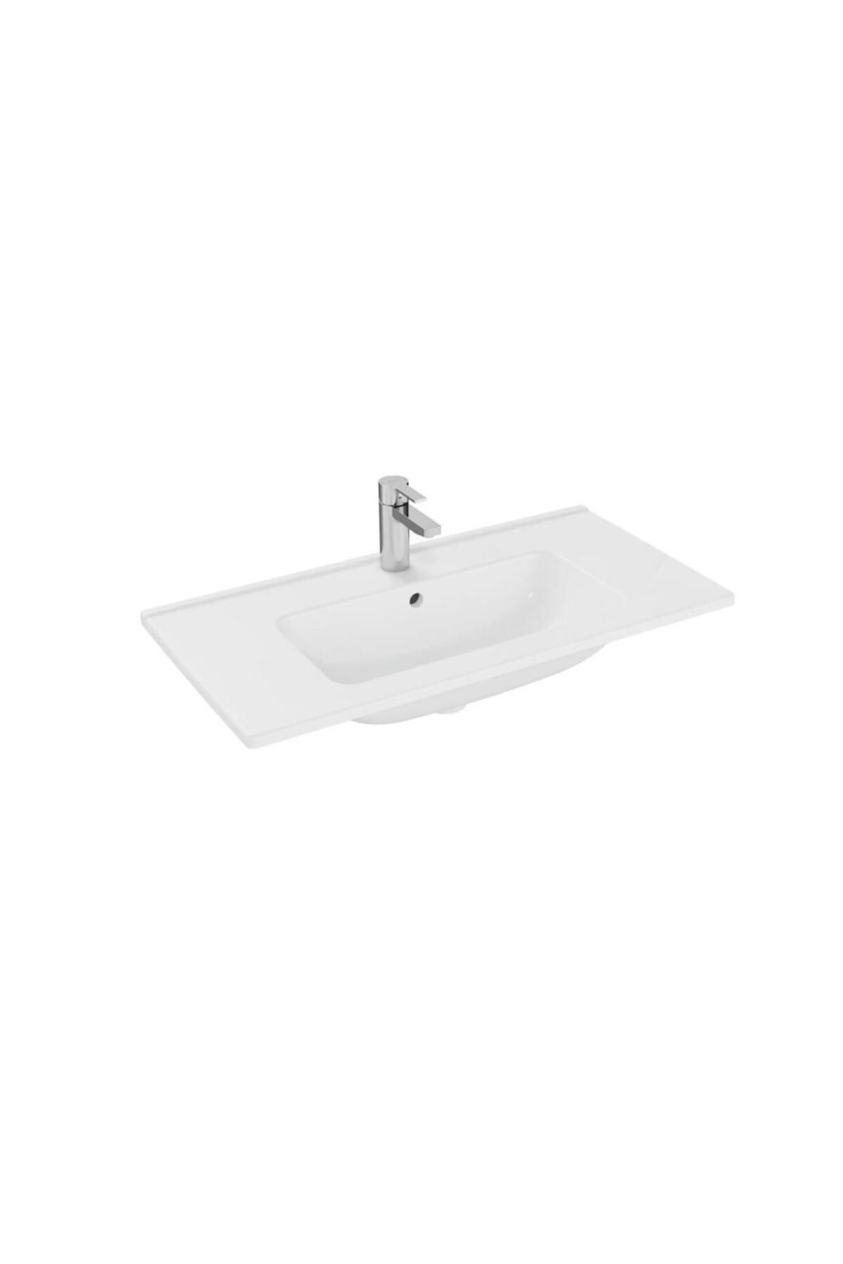 VitrA Mia 7462l003-0001 Etajerli Lavabo, 80 Cm, Beyaz