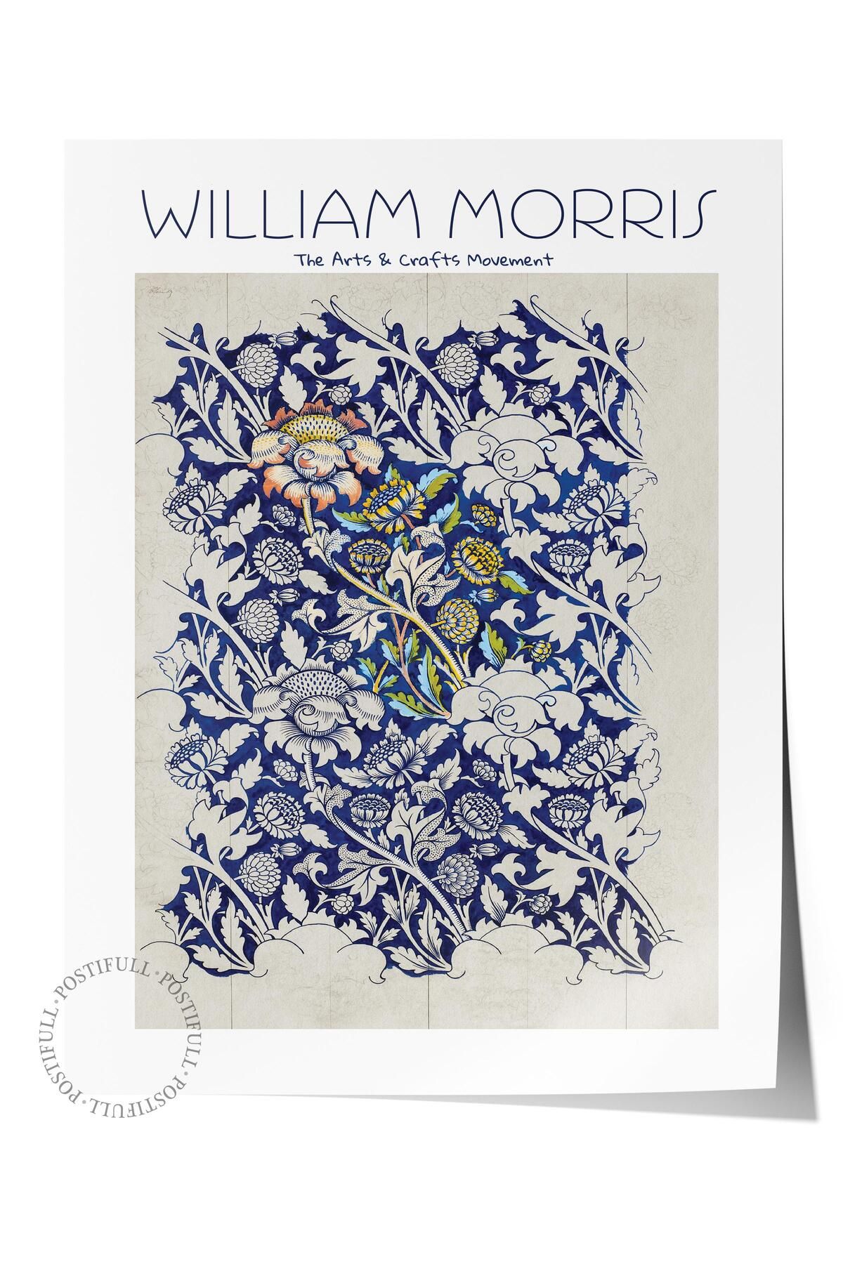postifull William Morris Poster, Sanat Serisi, Çerçevesiz Poster, William Morris Tasarımları, Modern Sanat