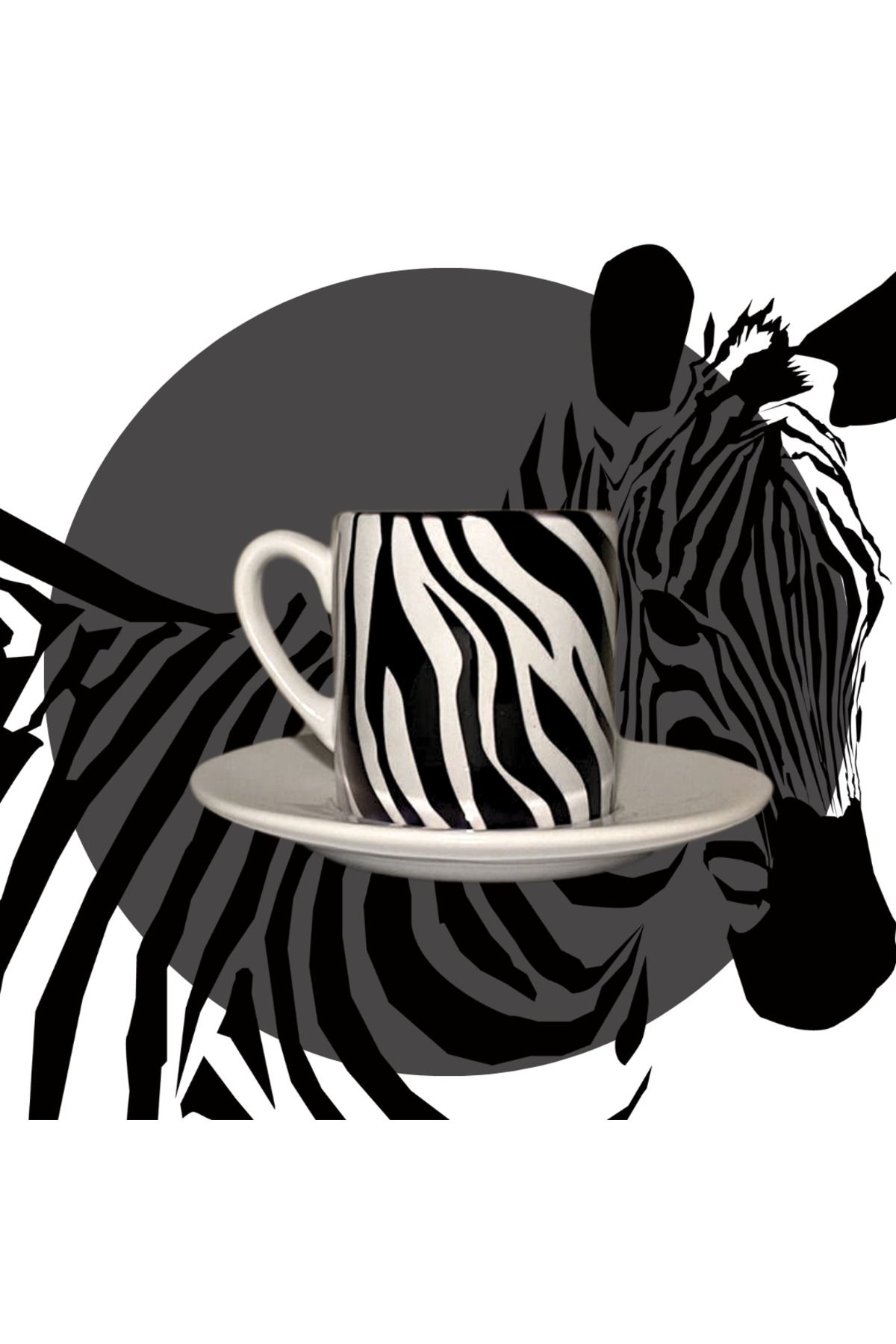 DORTU KAHVE FİNCANI - Zebra