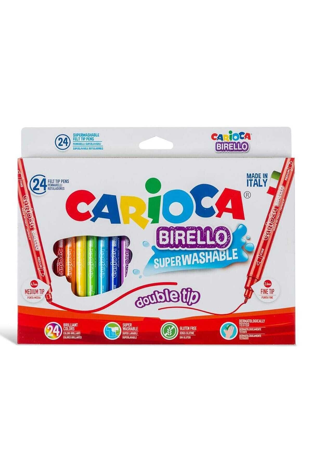 Carioca Bırello 24 Renk Yıkanabilir Çift Tarflı Keçeli Kalem 41521