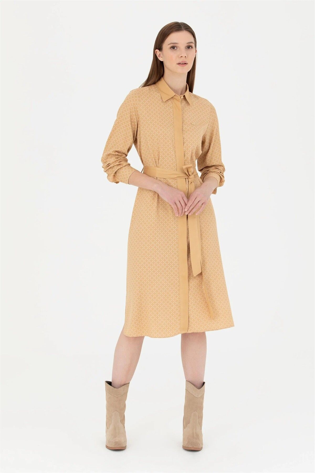 U.S. Polo Assn. Kadın Kum Dokuma Elbise