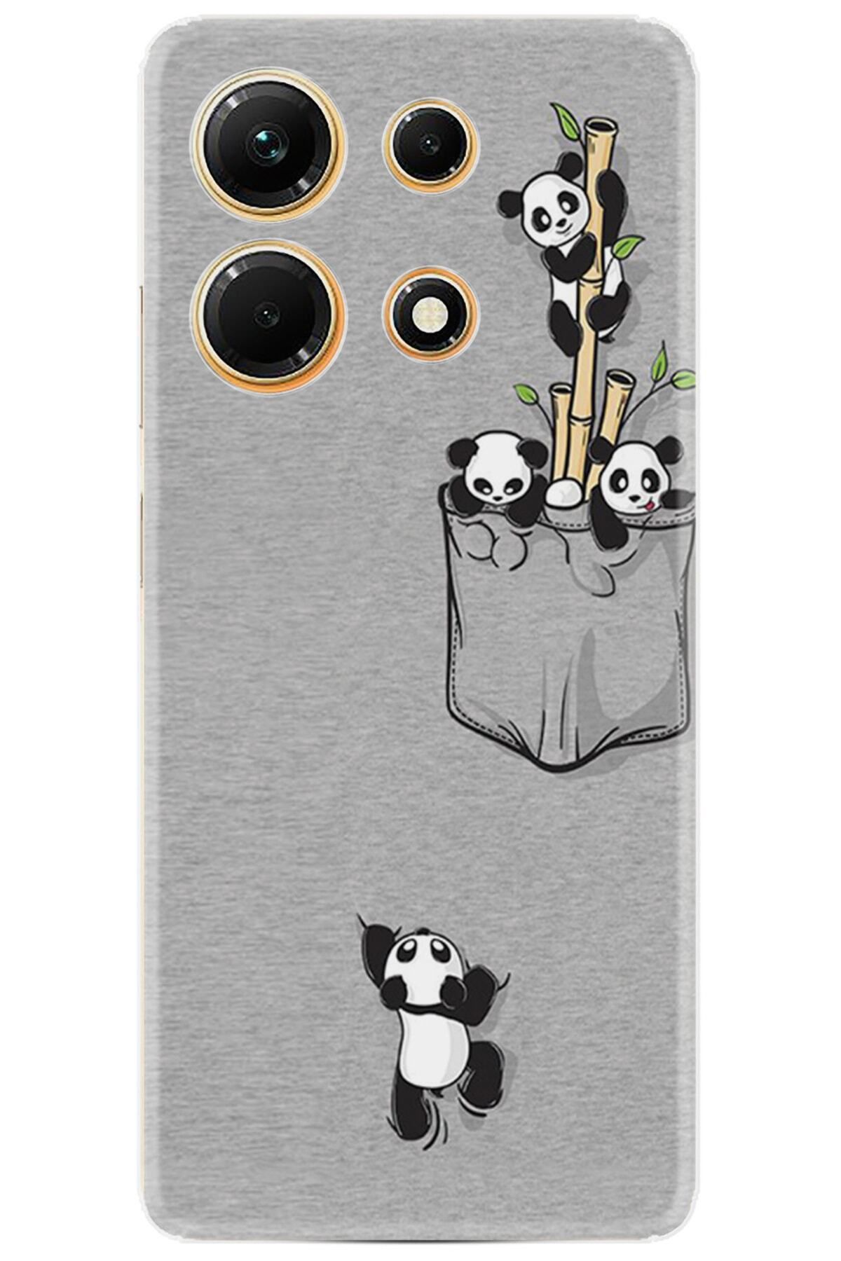 INFINIX Note 30 Kılıf Silikon Desen Özel Seri Pandalar 1798