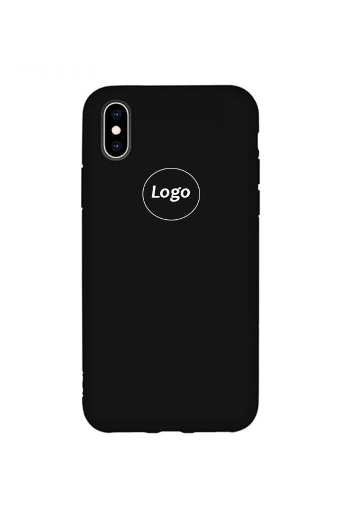 TrendCell Iphone X/xs Uyumlu Içi Kadife Logolu Lansman Silikon Kılıf Kapak Siyah
