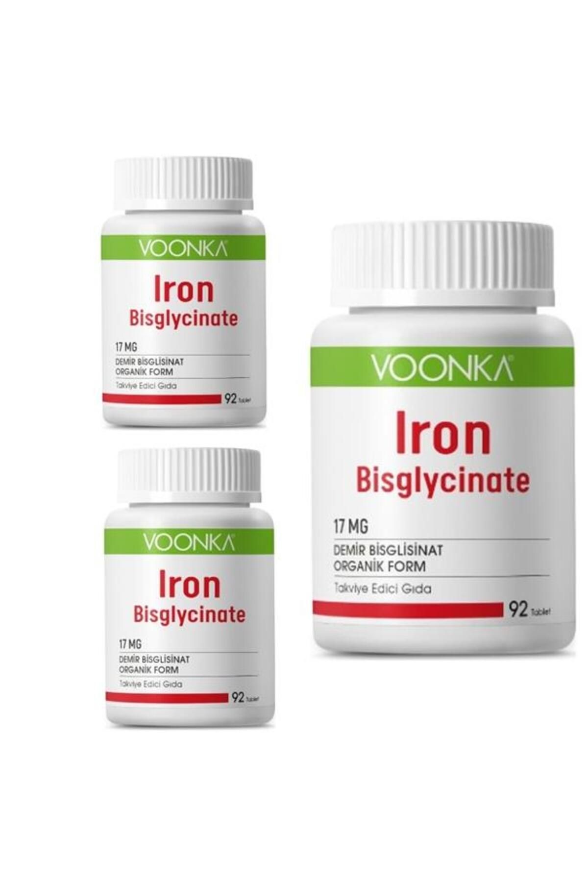 Voonka Iron Bisglycinate 92 Kapsül 3 Adet
