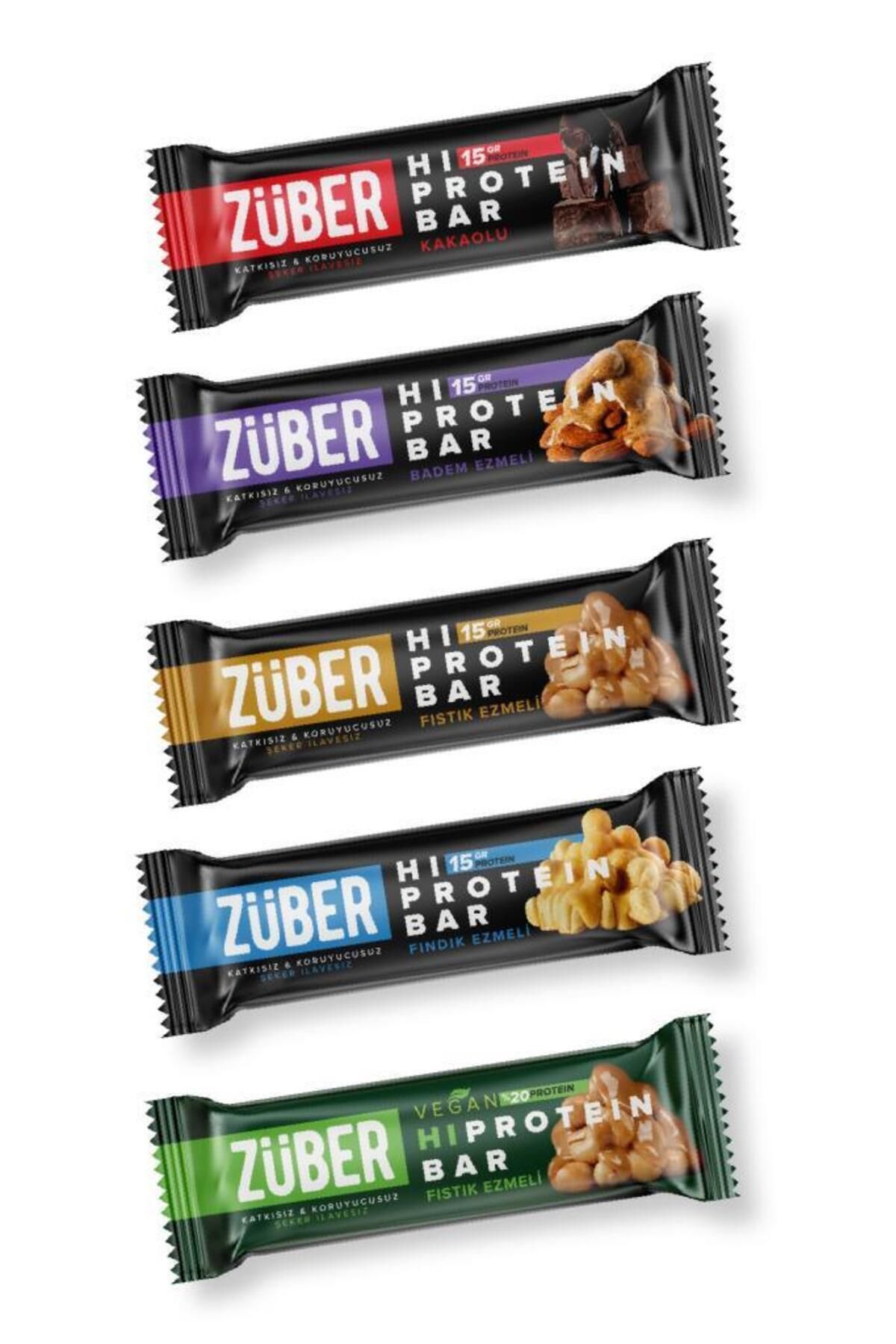 Züber Yüksek Protein Bar Deneme Paketi 45g X 5 Adet