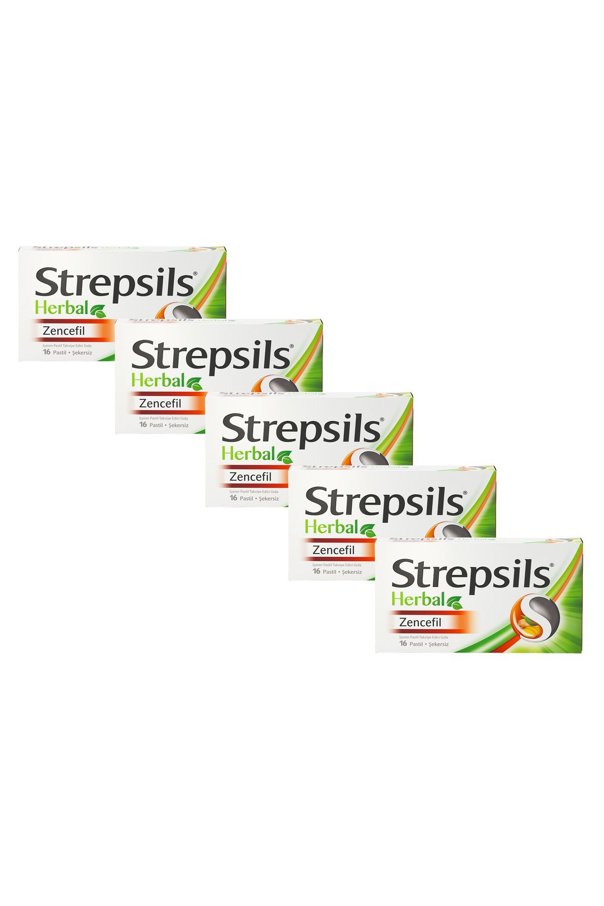Strepsils Strepsils Herbal Zencefil Aromalı 16 Pastil 5 Adet