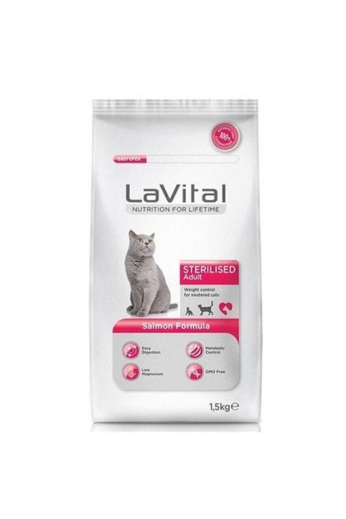 La Vital Lavital Somonlu Kısırlaştırılmış Kedi Maması 1,5 Kg