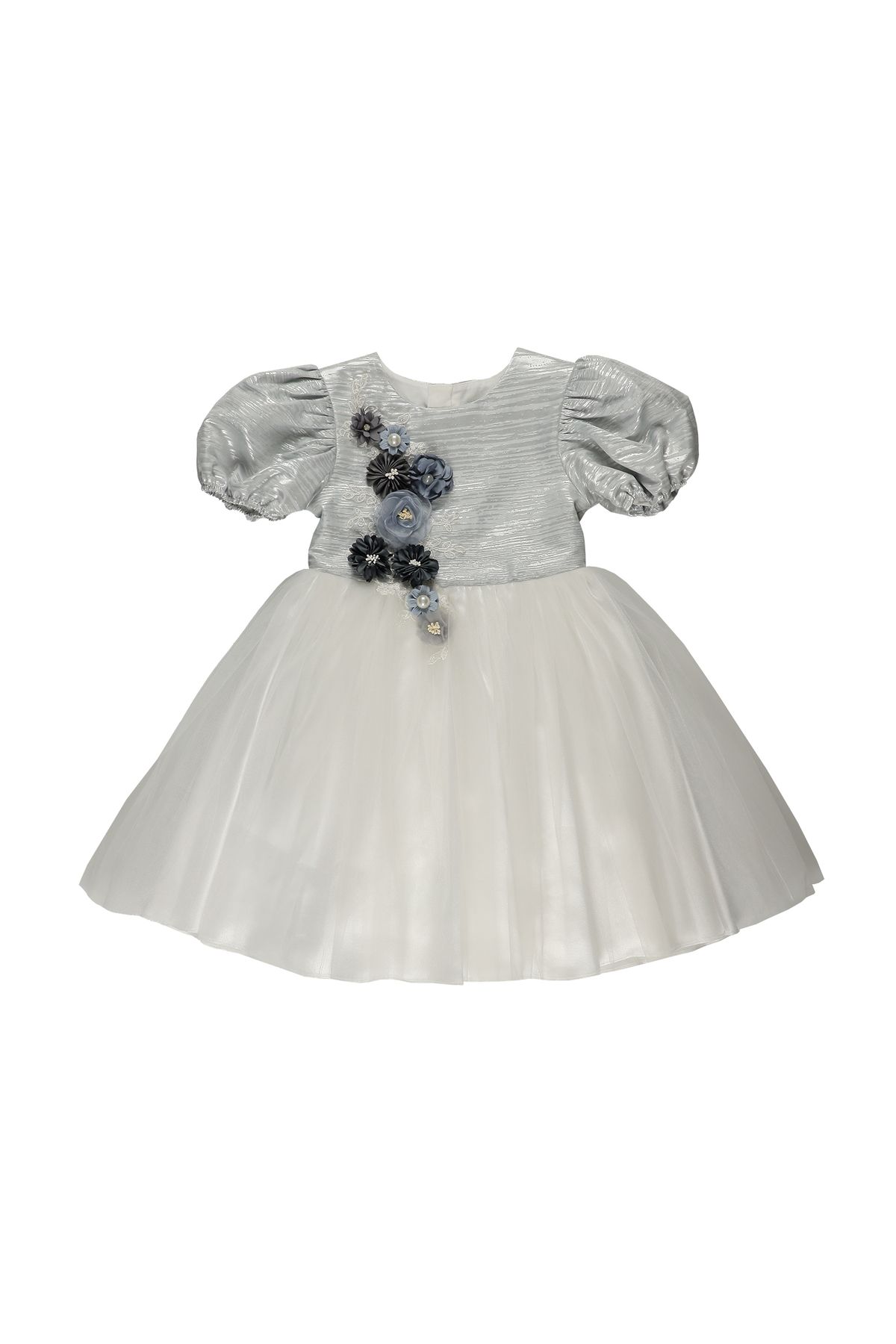 Panço Kız Çocuk Balon Kollu Abiye Elbise