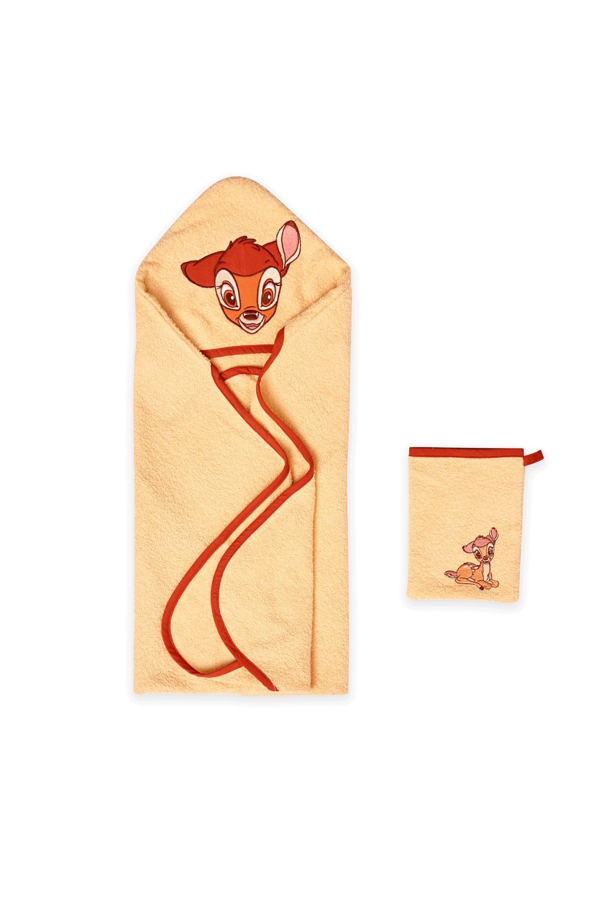 Taç Lisanslı Disney Bambi Baby Pamuk Kese&Hooded Havlu Seti
