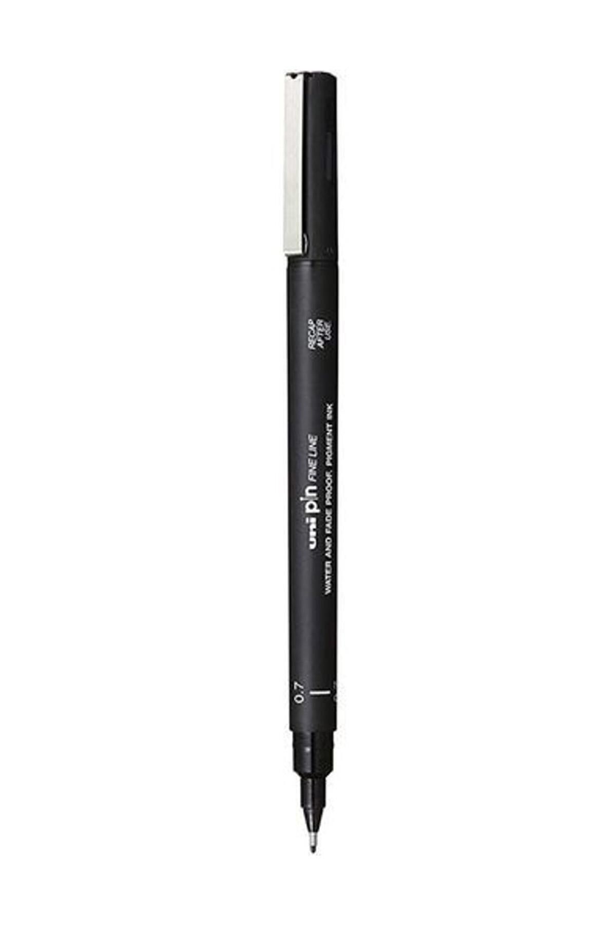 uni-ball Uni-ball Teknik Çizim Kalemi Markör Akrilik Uçlu Kalem Fine Line Pin 0.7 Mm Siyah (12 Lİ PAKET)