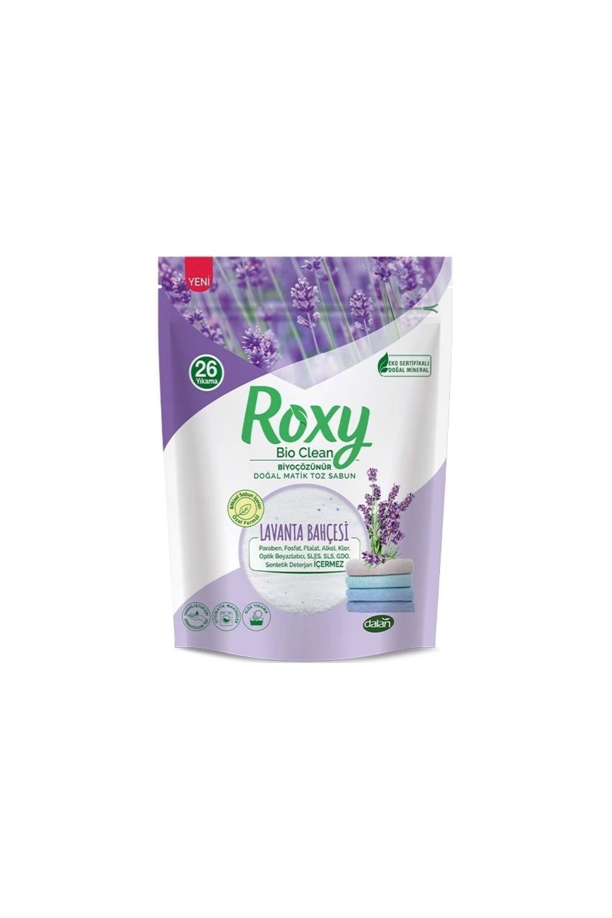 Dalan Roxy Bio Clean Doğal Matik Toz Sabun Lavanta Bahçesi 800 gr