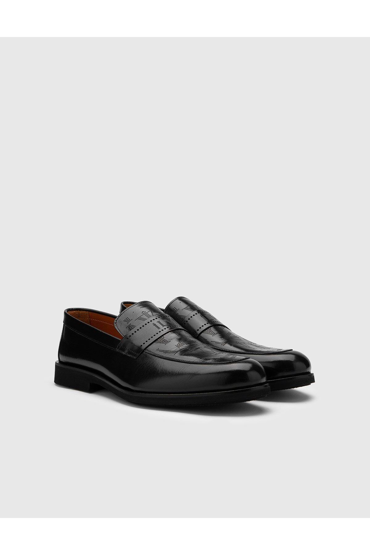 İlvi Aimil Hakiki Buffalo Deri Erkek Siyah Klasik Ayakkabı