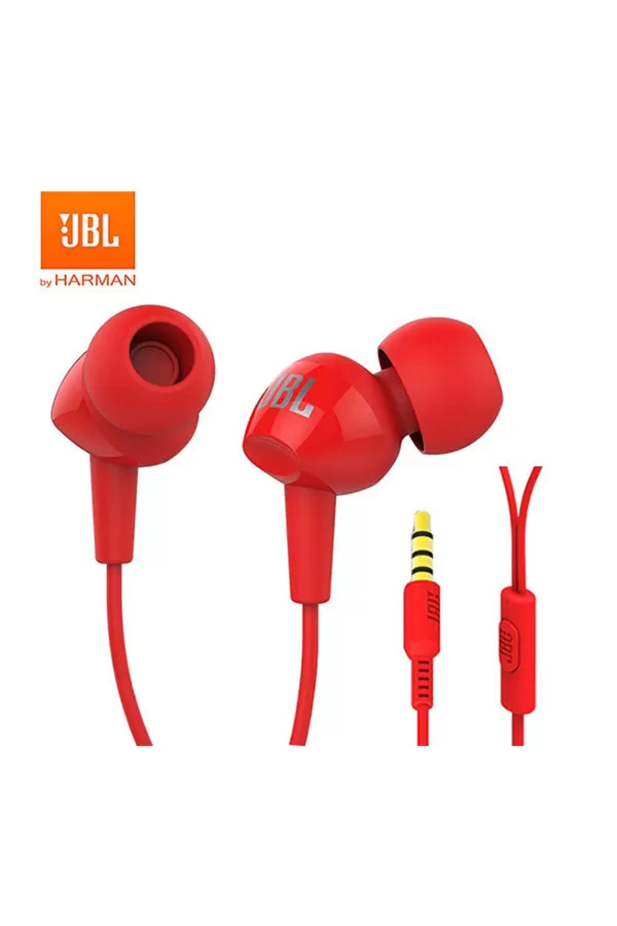 JBL C100siured Mikrofonlu Kulakiçi Kulaklık Ct Ie,kırmızı
